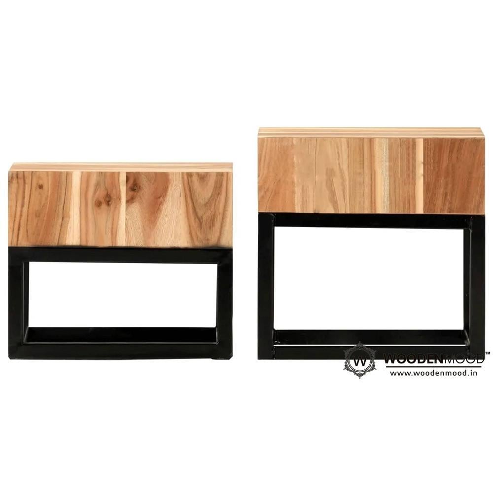 Harlin Solid Wood Nested Tables - Set of 2