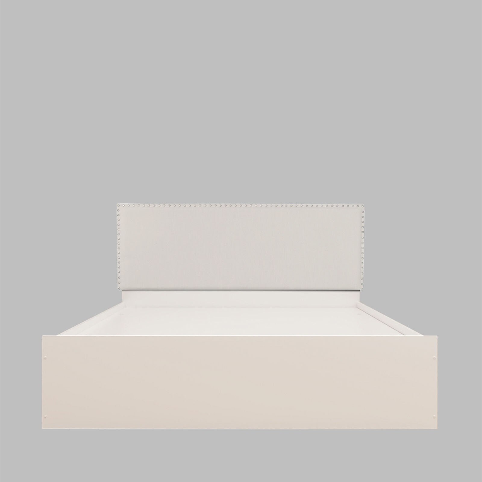 Yama Bed With Premium Leatherette Fabric Box and Half Hydraulic Storage - Queen Bed