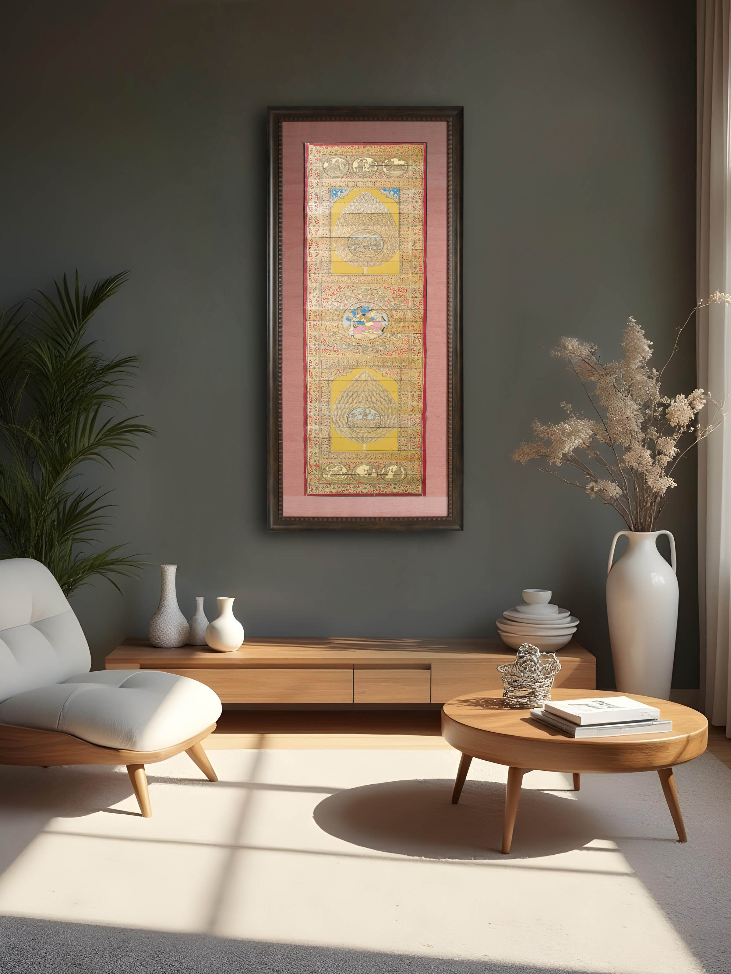 Tree of Palm Leaf Engraving