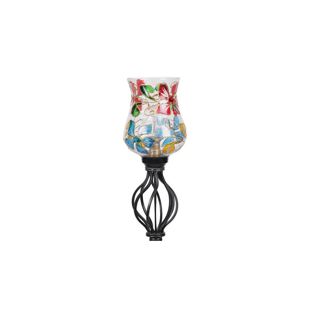 Daenerys Black Glass Shade Floor Lamp