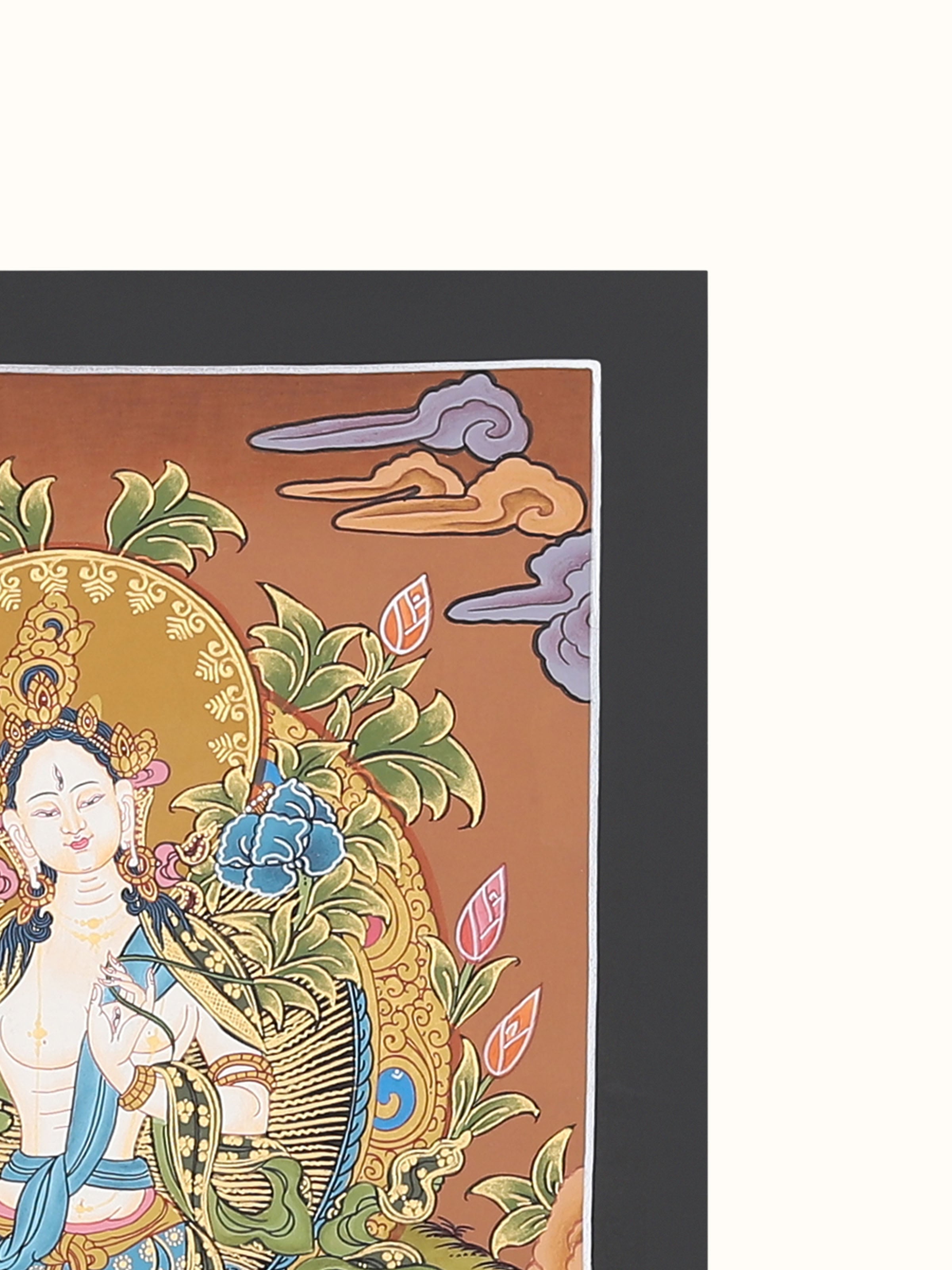 White Tara Thangka Painting