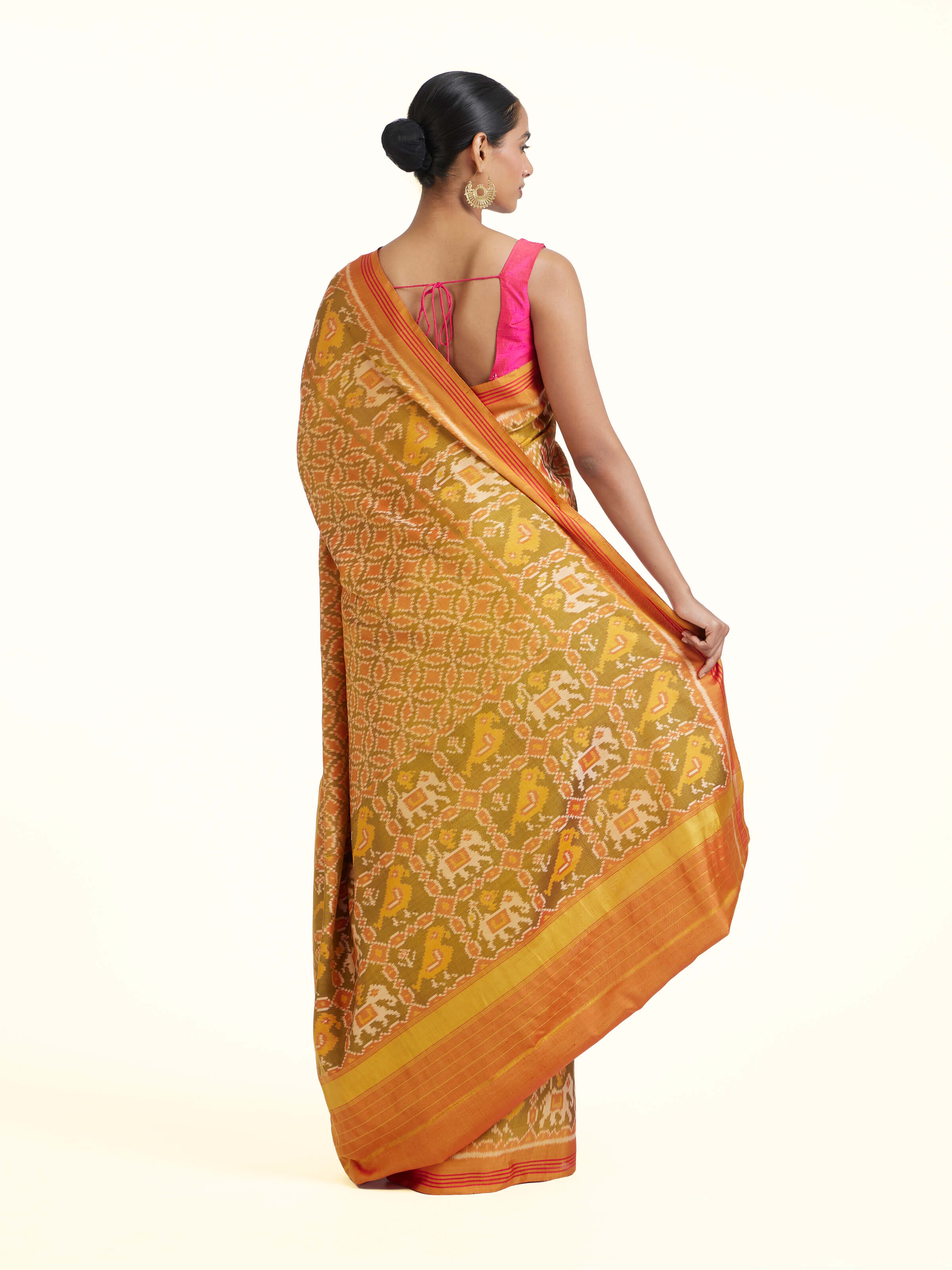Silk Patola Single Ikat Saree