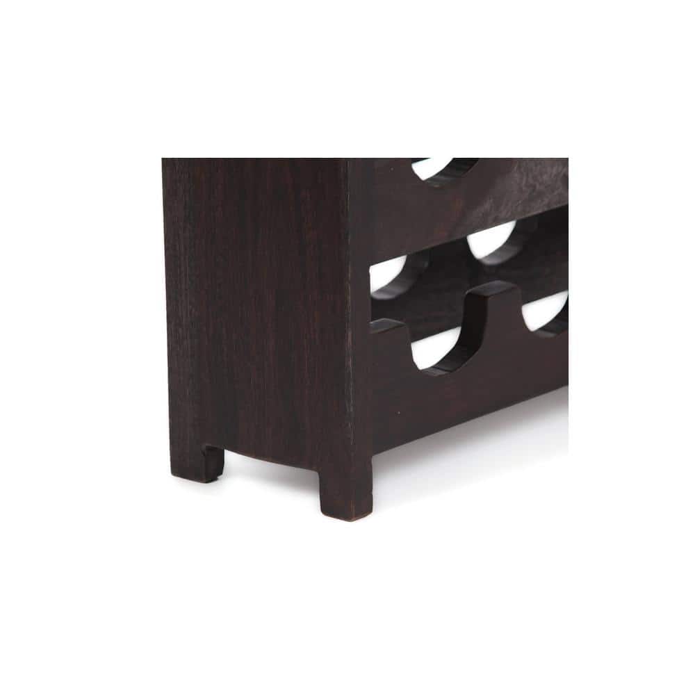 Kassel Sheesham Wood Wine Rack for 12 Bottles in Mahogany Finish