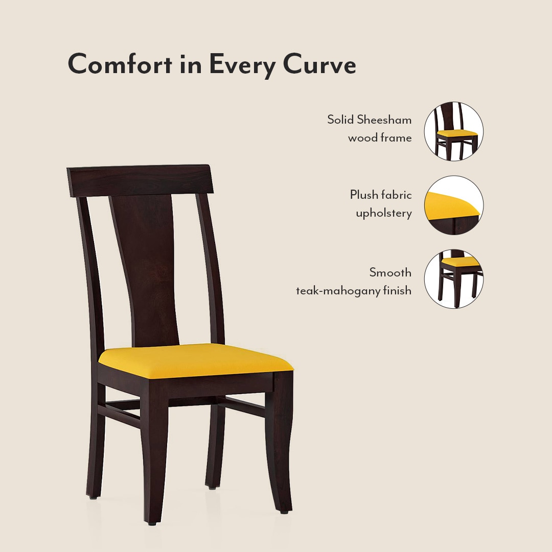 Arabia Fabio 6 Seater Dining Table With Set Of 6 Chairs