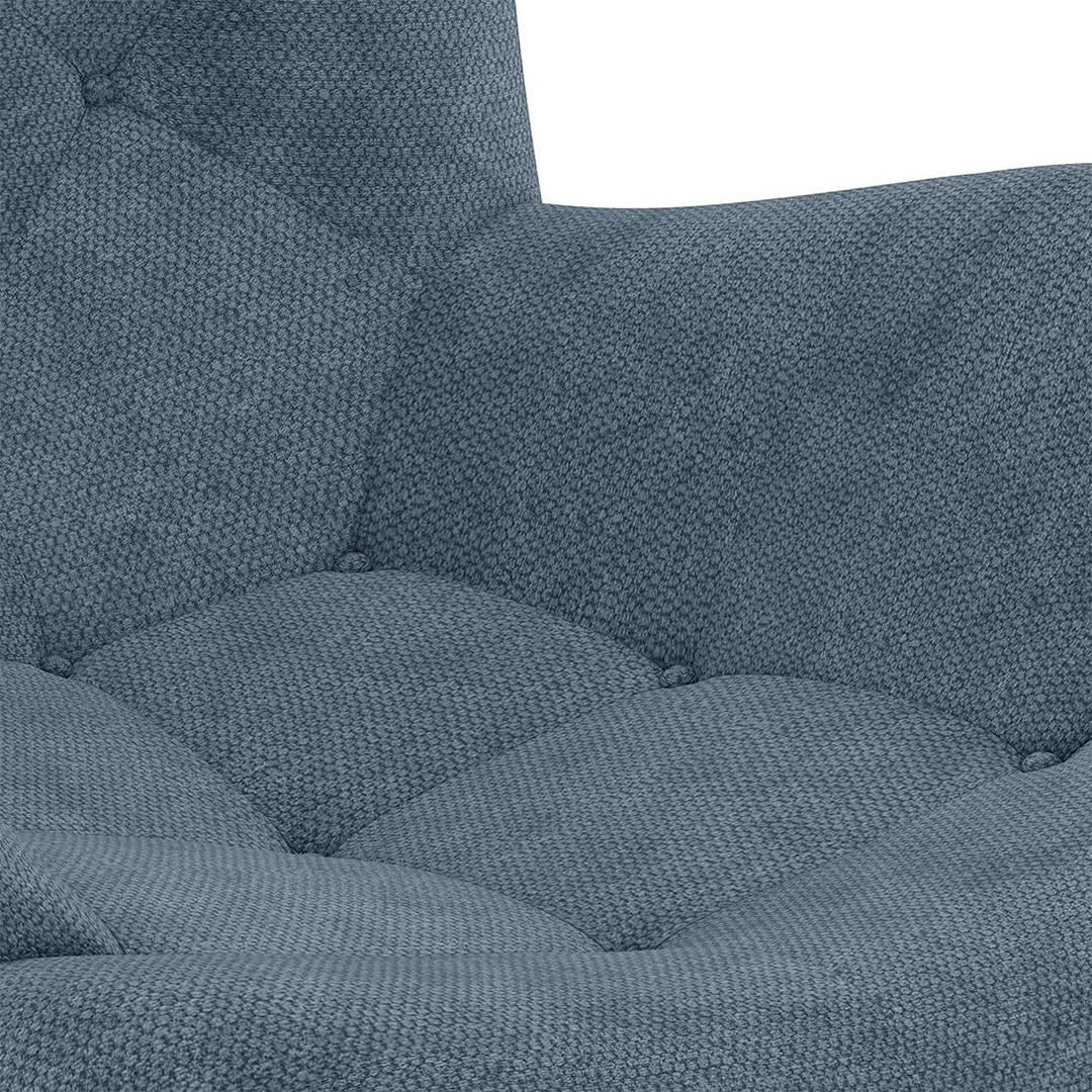 Contour Chair With Ottoman In Ocean Weave