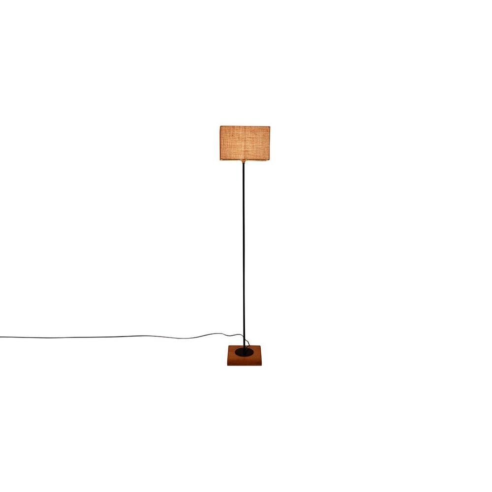 Earvin Beige Cotton Shade Floor Lamp