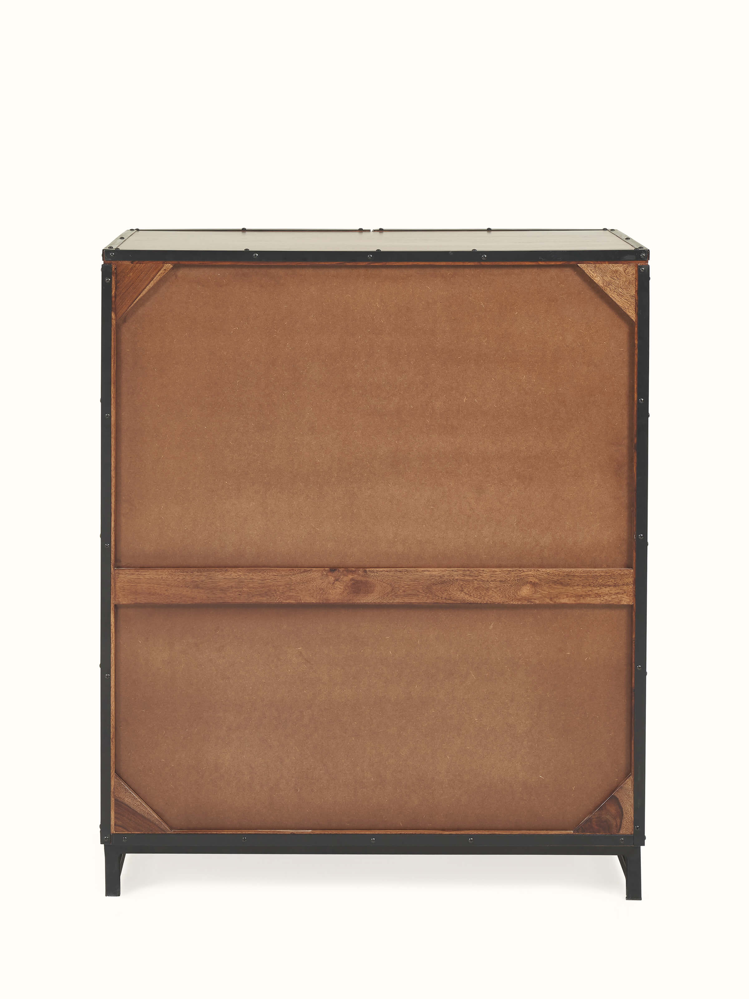 Sheesham Wood & Wrought Iron Bar Cabinet