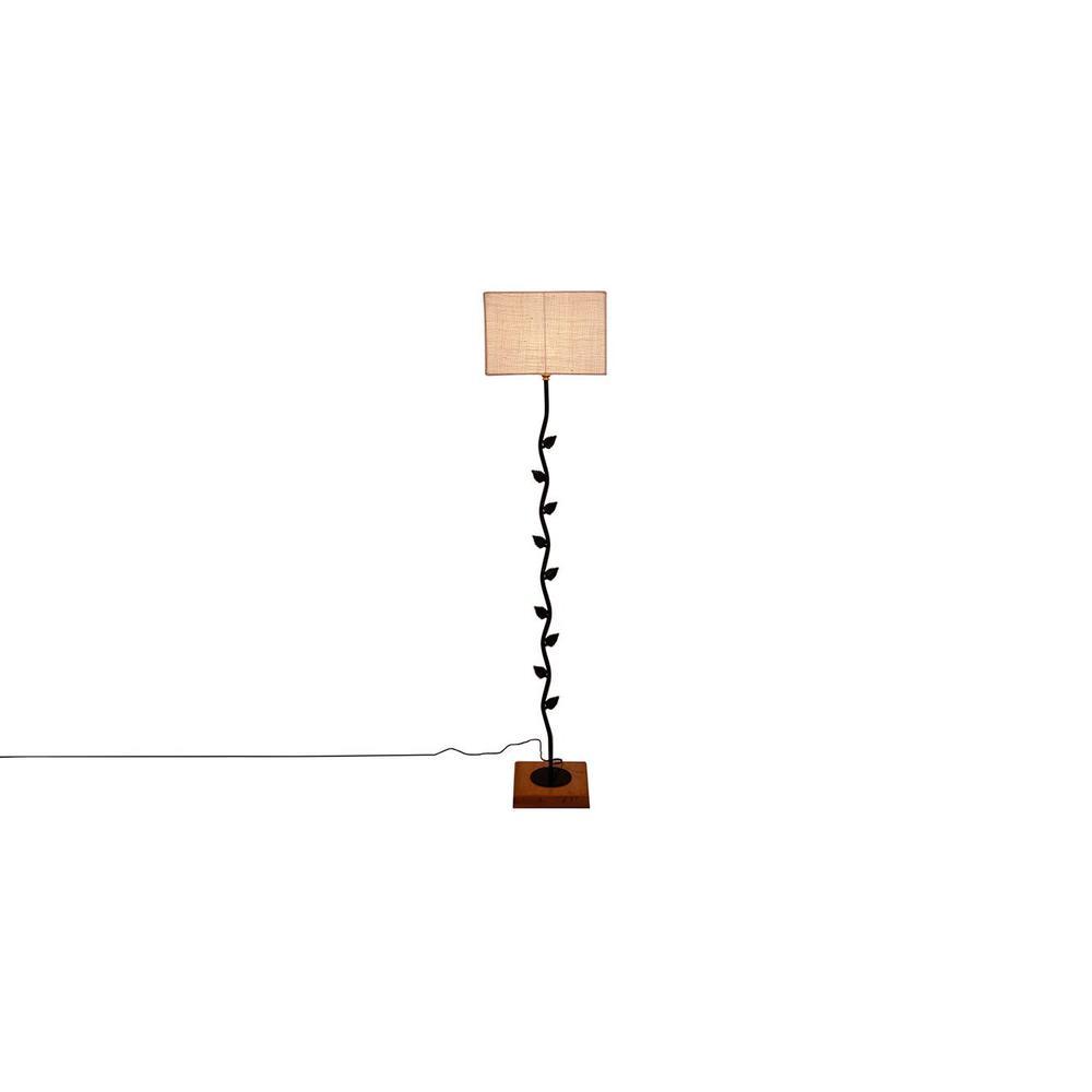 Elin White Cotton Shade Floor Lamp