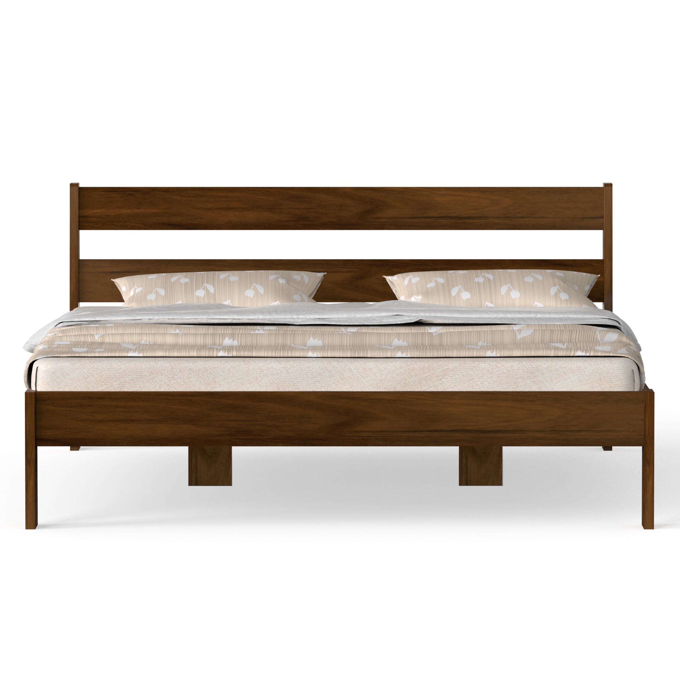 BLUEWUD Roverb Engineered Wood Queen Double Bed Without Storage Box for Kids Adult Bedroom Home Furniture (Brown Maple / 78 X 60 Mattress Size) - DIY (Do-It-Yourself)