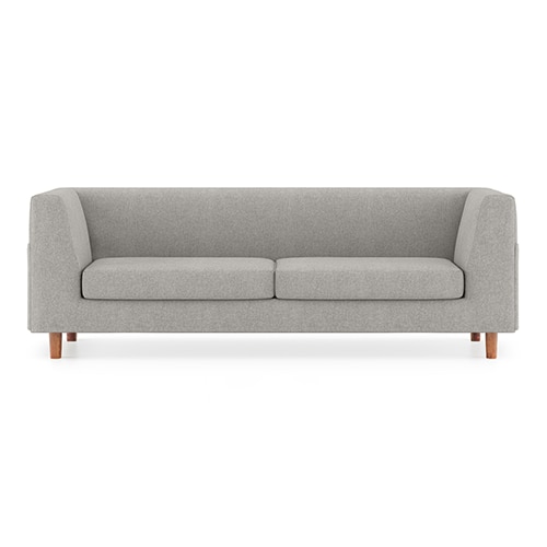 Rubik Essential 3 Seater Fabric Sofa in Vapour Grey Colour