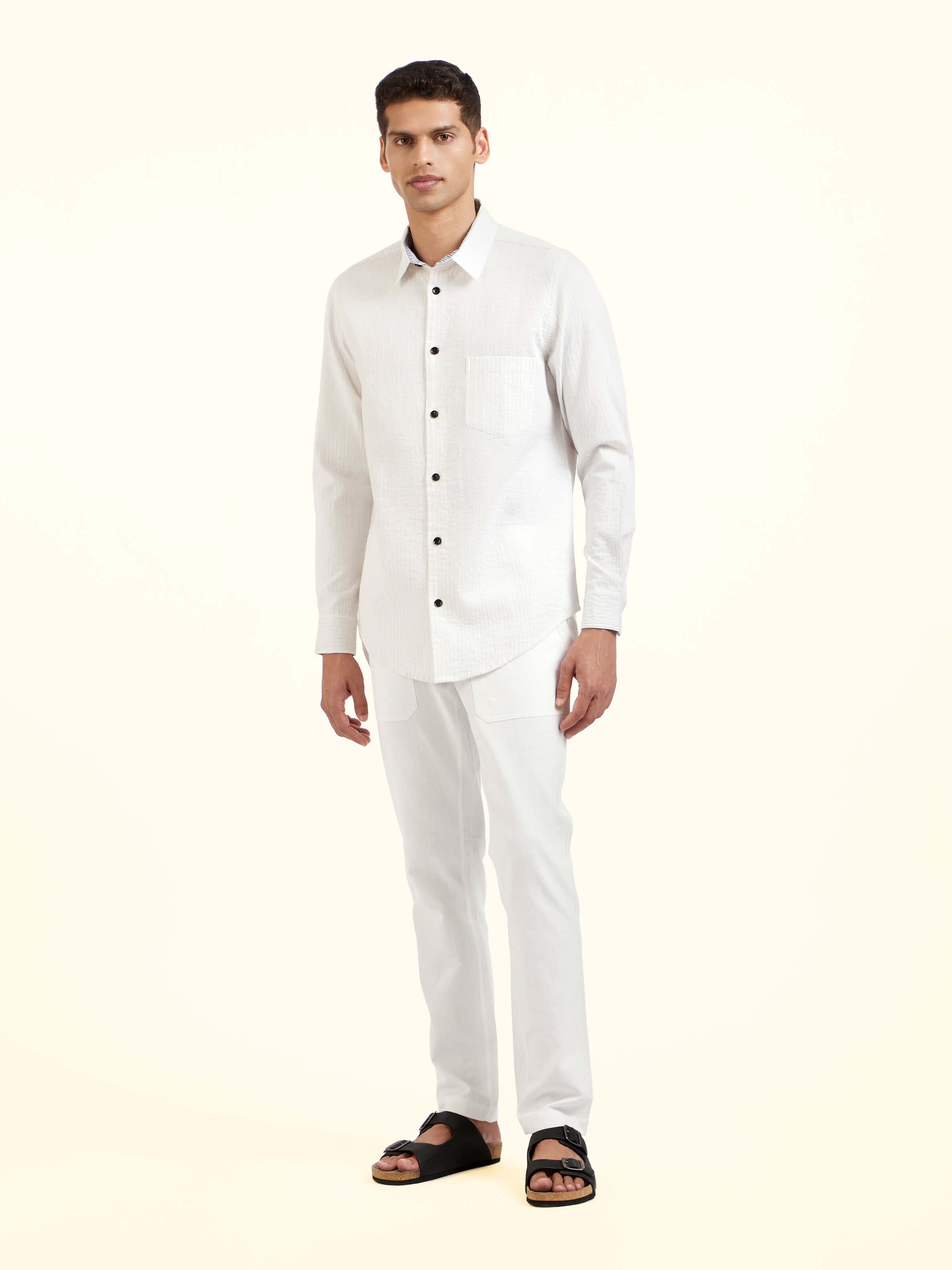 Off-White Cotton Quilting Shirt