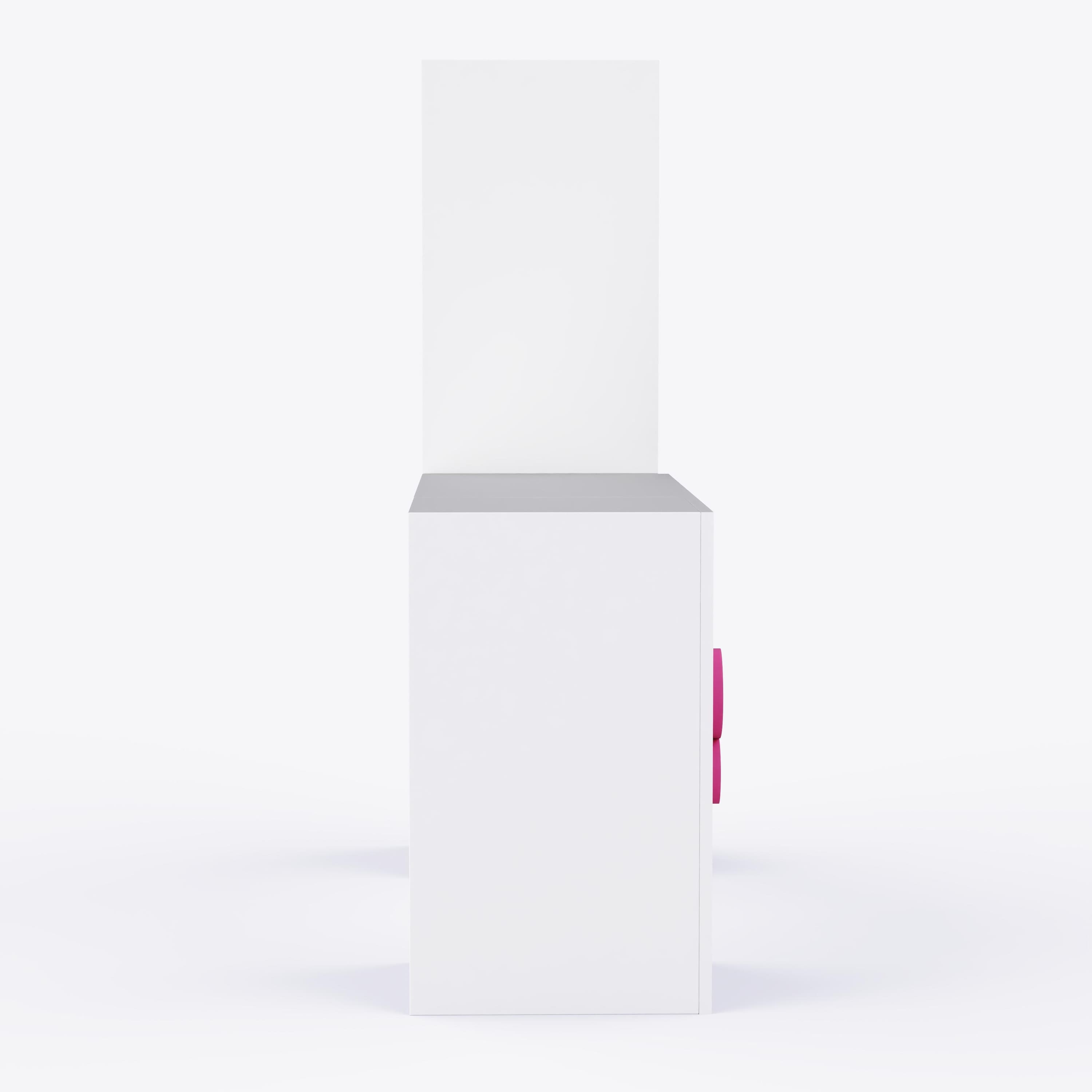 Joy Ride Study Table In White & Pink Colour