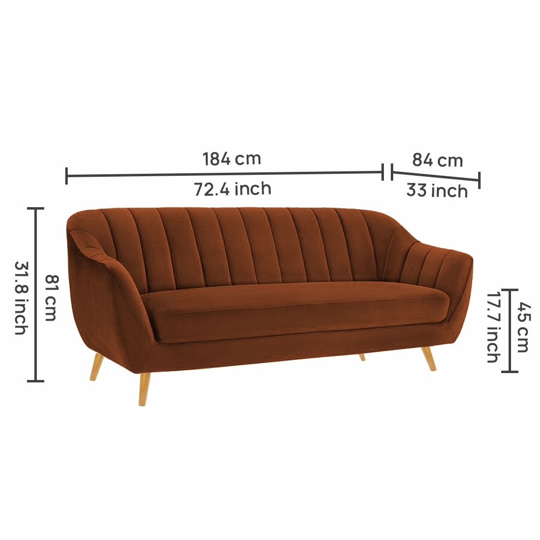 Neo Fabric Sofa - Brown