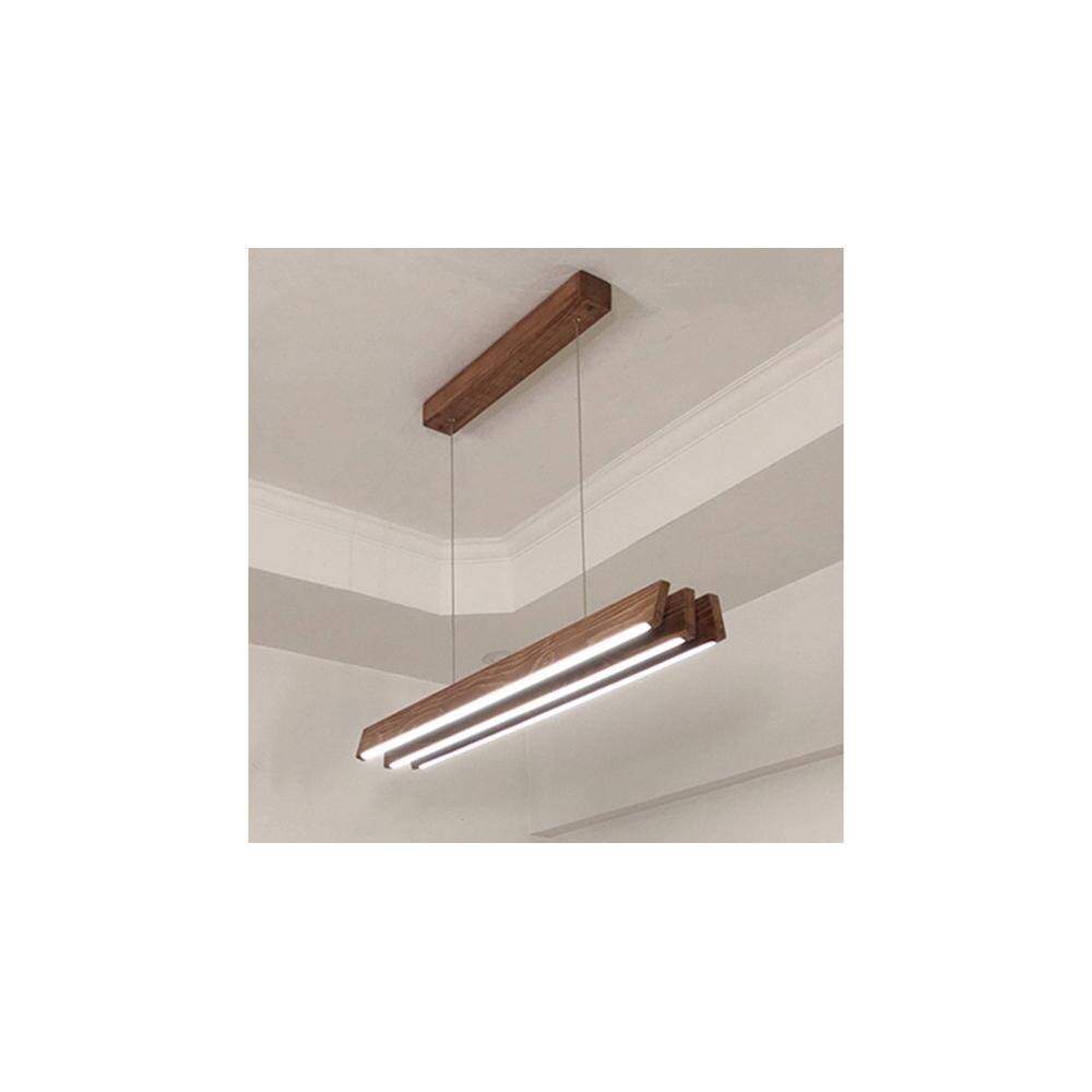 Slimline 36 Trio Brown Solid Wood Cluster Hanging Light