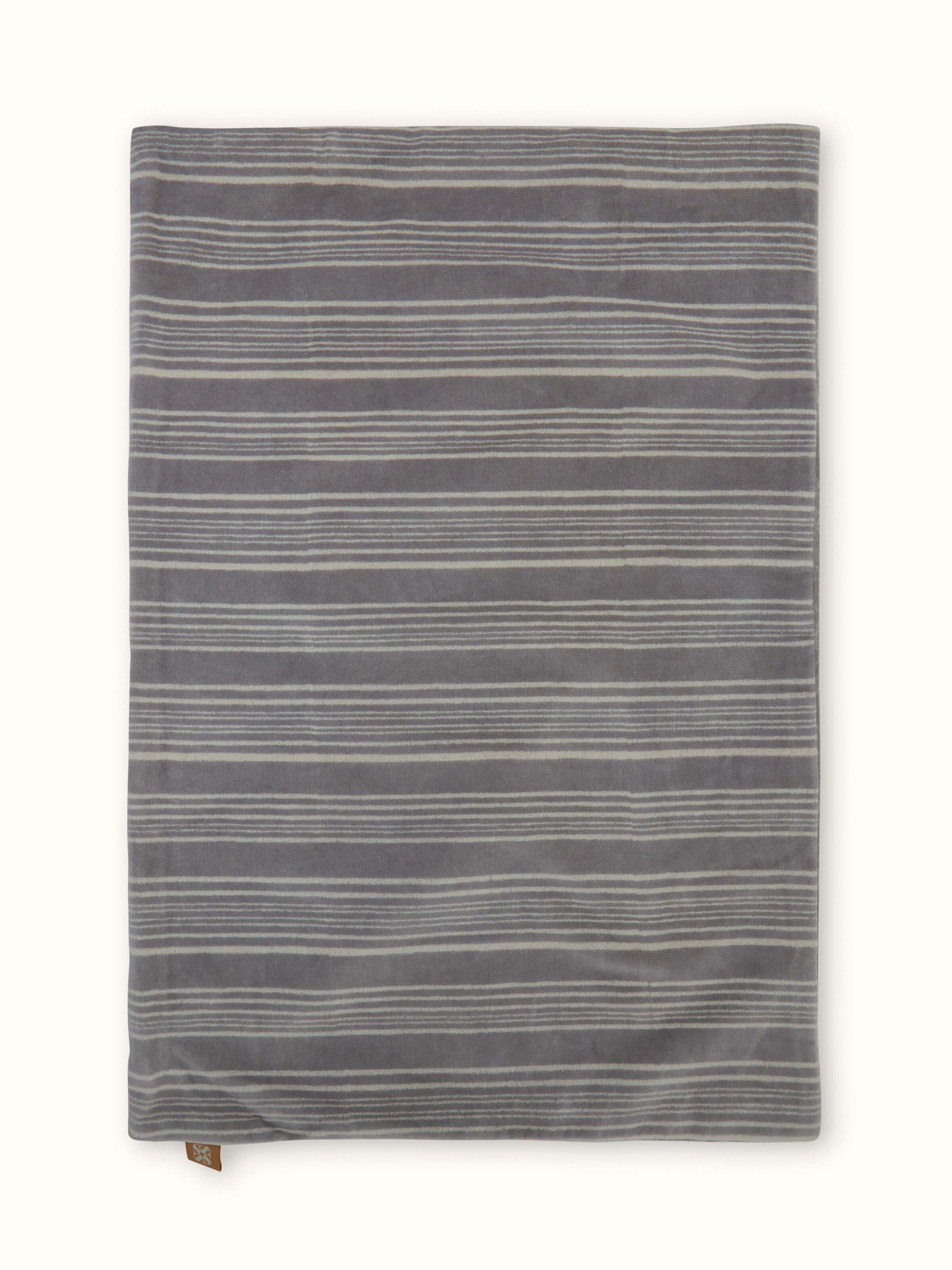 Shivranjini Grey Floral Cotton Velvet Sanganeri Hand Block Printed Lumbar Cushion Cover