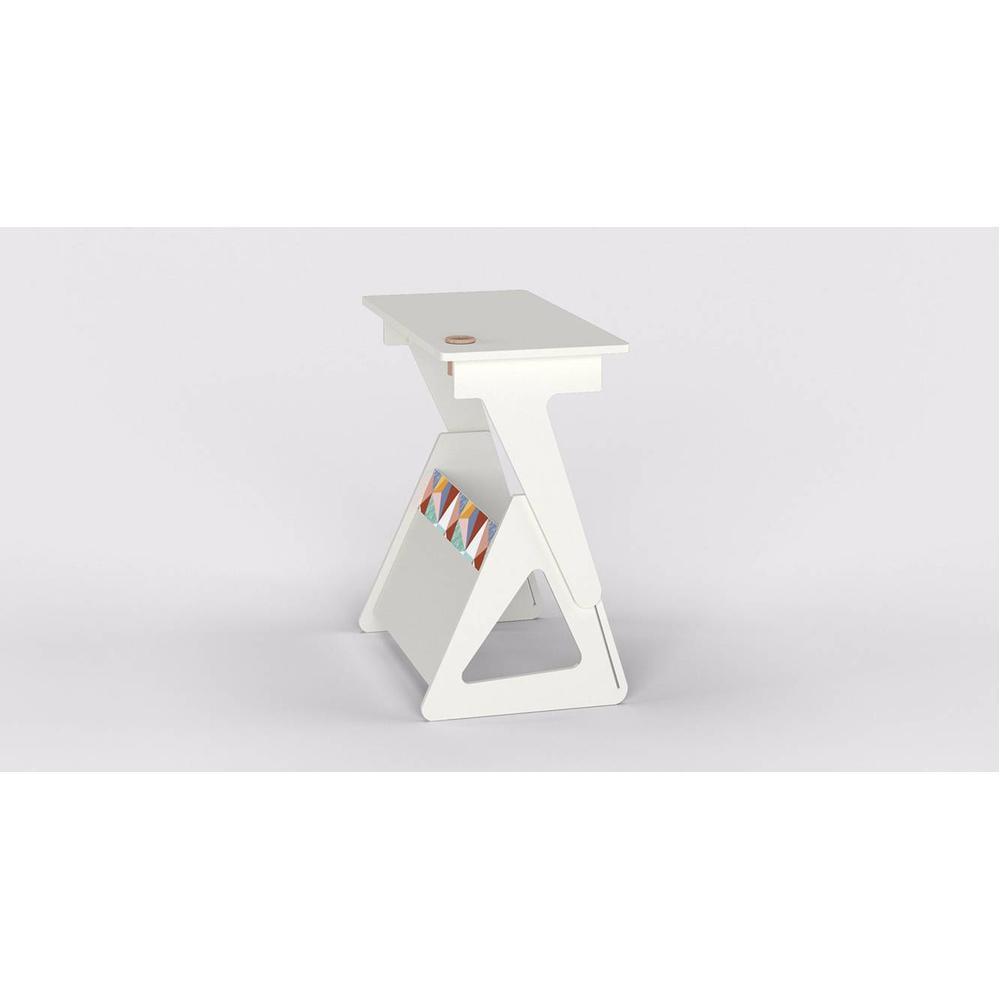 Height Adjustable Growing Up Table - White-Kids
