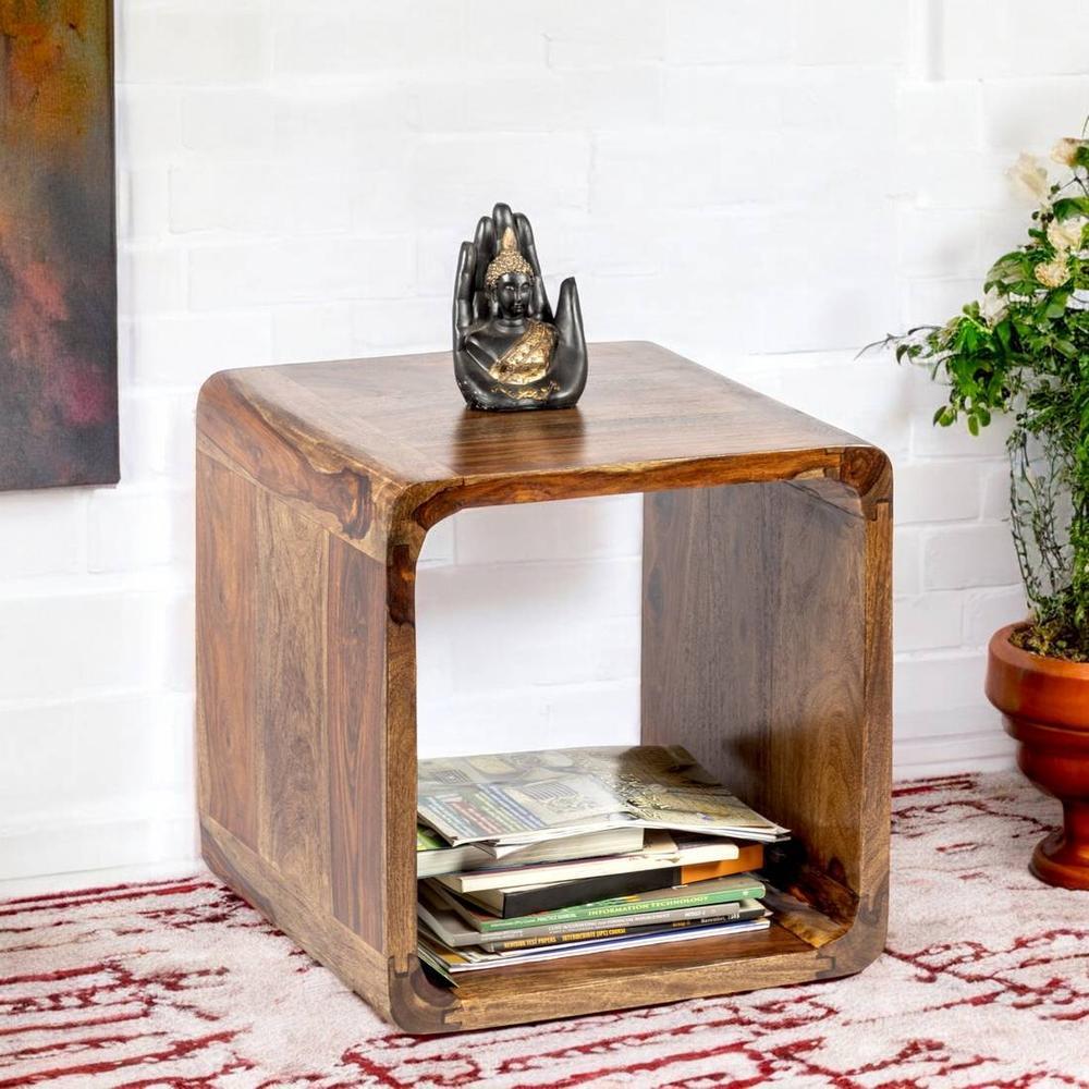 Berlin End Table - Teak Finish