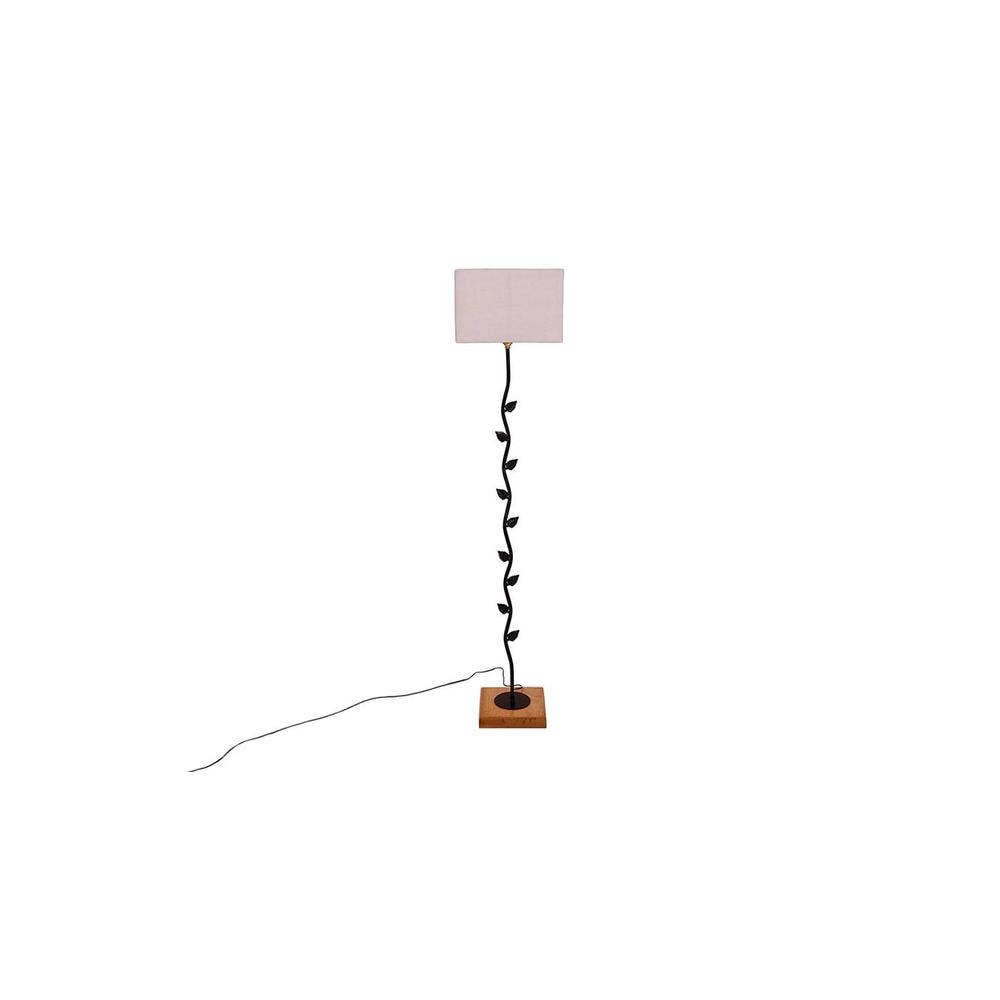 Edythe Grey Cotton Shade Floor Lamp