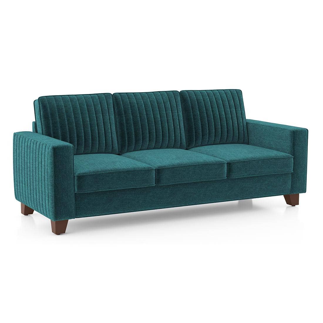 Apollo Neo 3 Seater Fabric Sofa in Malibu Colour (Back Height : Regular, Cushion Type : Hard)