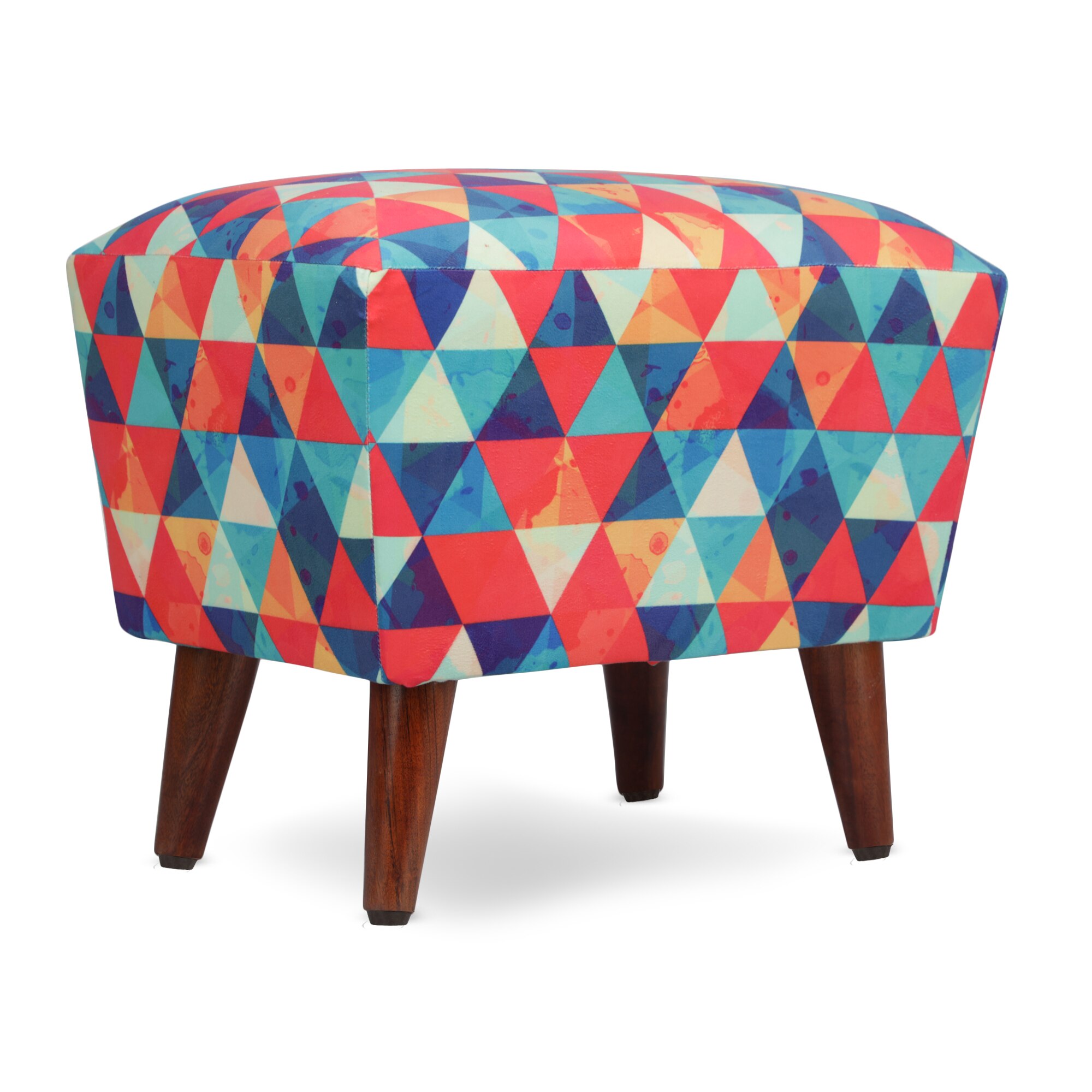 Celeste Solid Wood  Ottomon in  Multicolor Colour