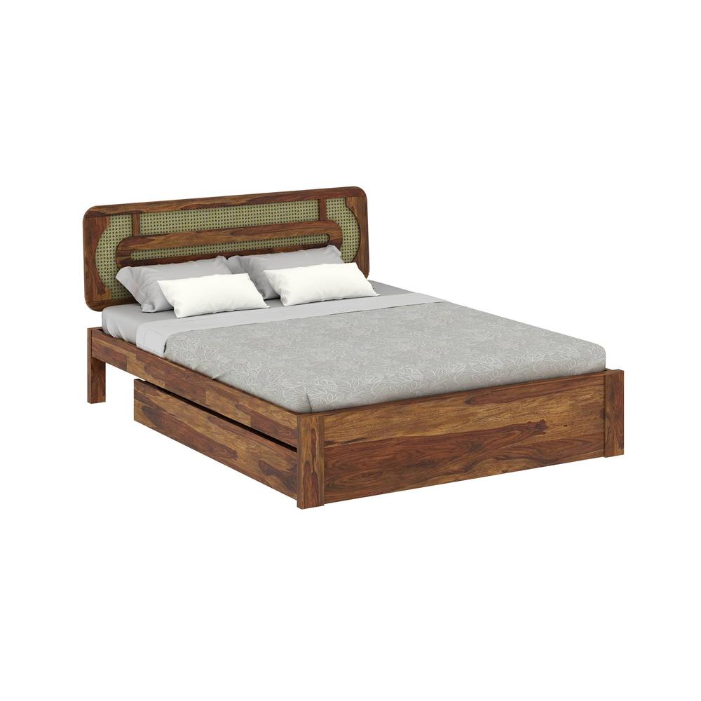 Seaside Escape Solid Wood Queen Size Drawer Storage Bed