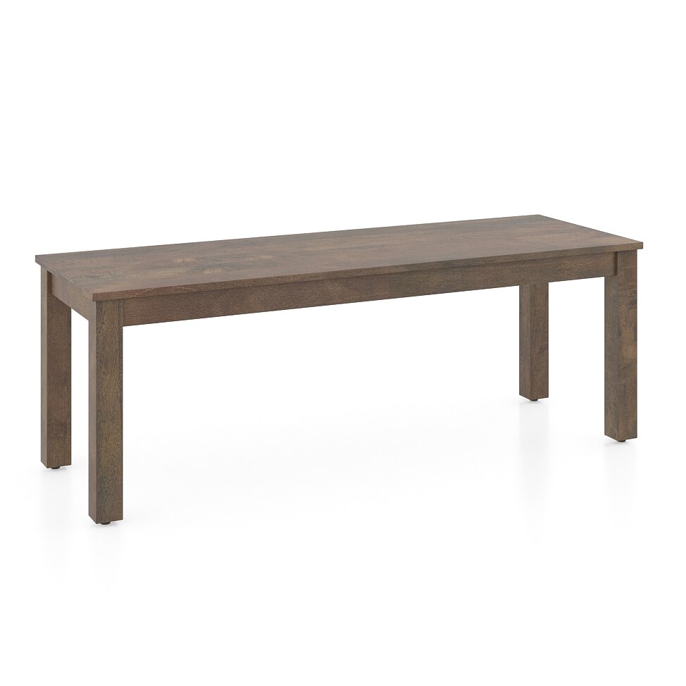 Atlas Solid Wood Bench In Danish Walnut Finish