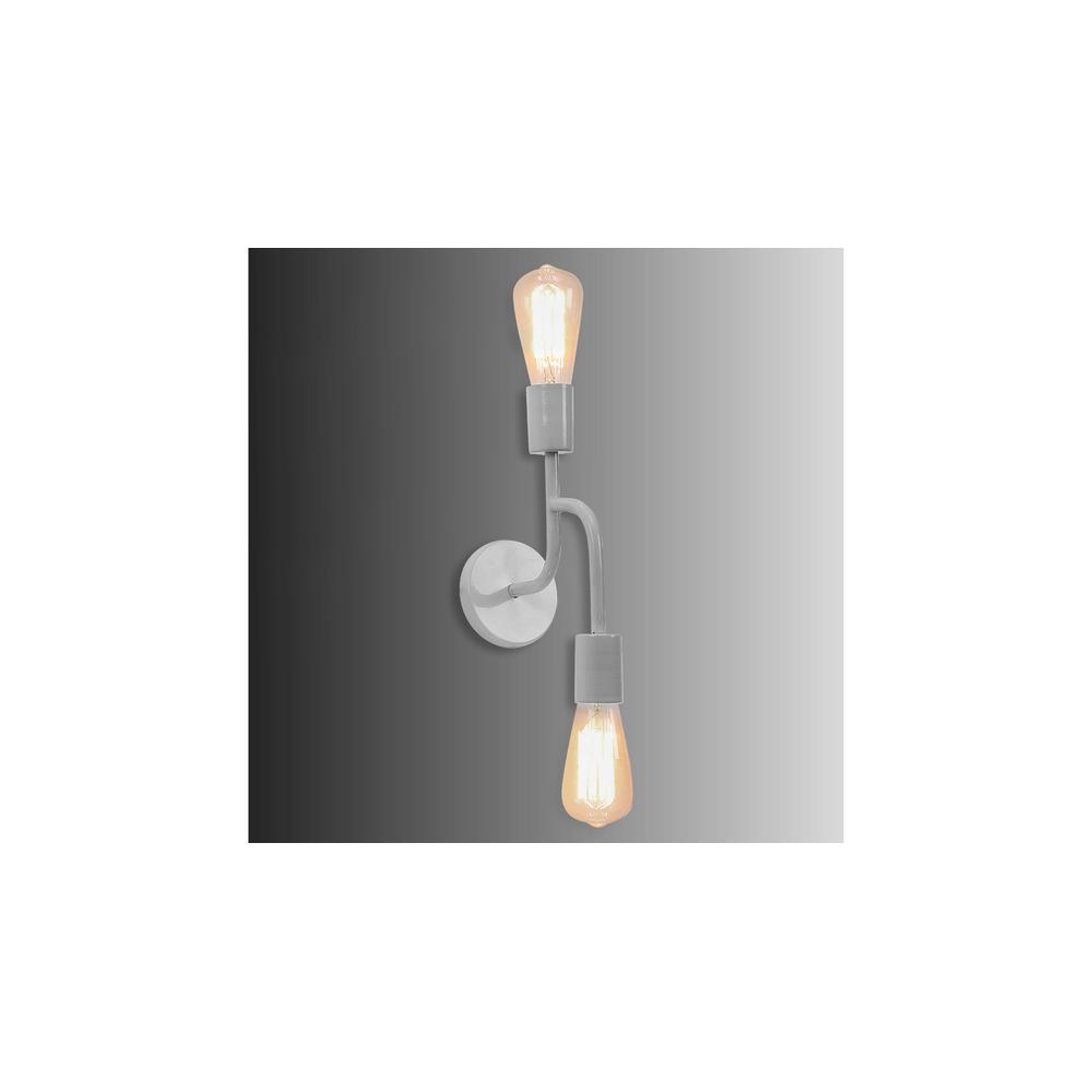 Flute White Metal Wall Light