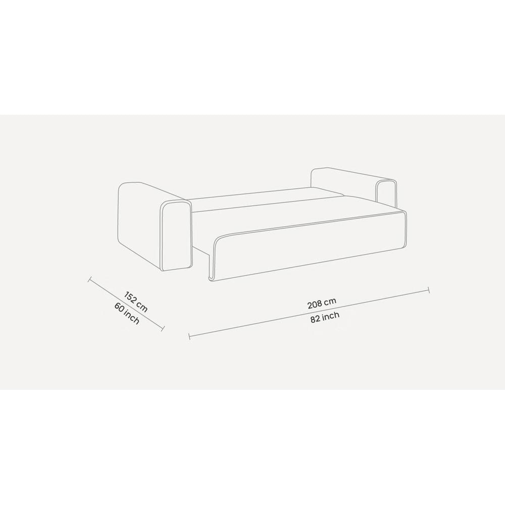 Parega 3 Pull Out Sofa Cum Bed In Blue Colour