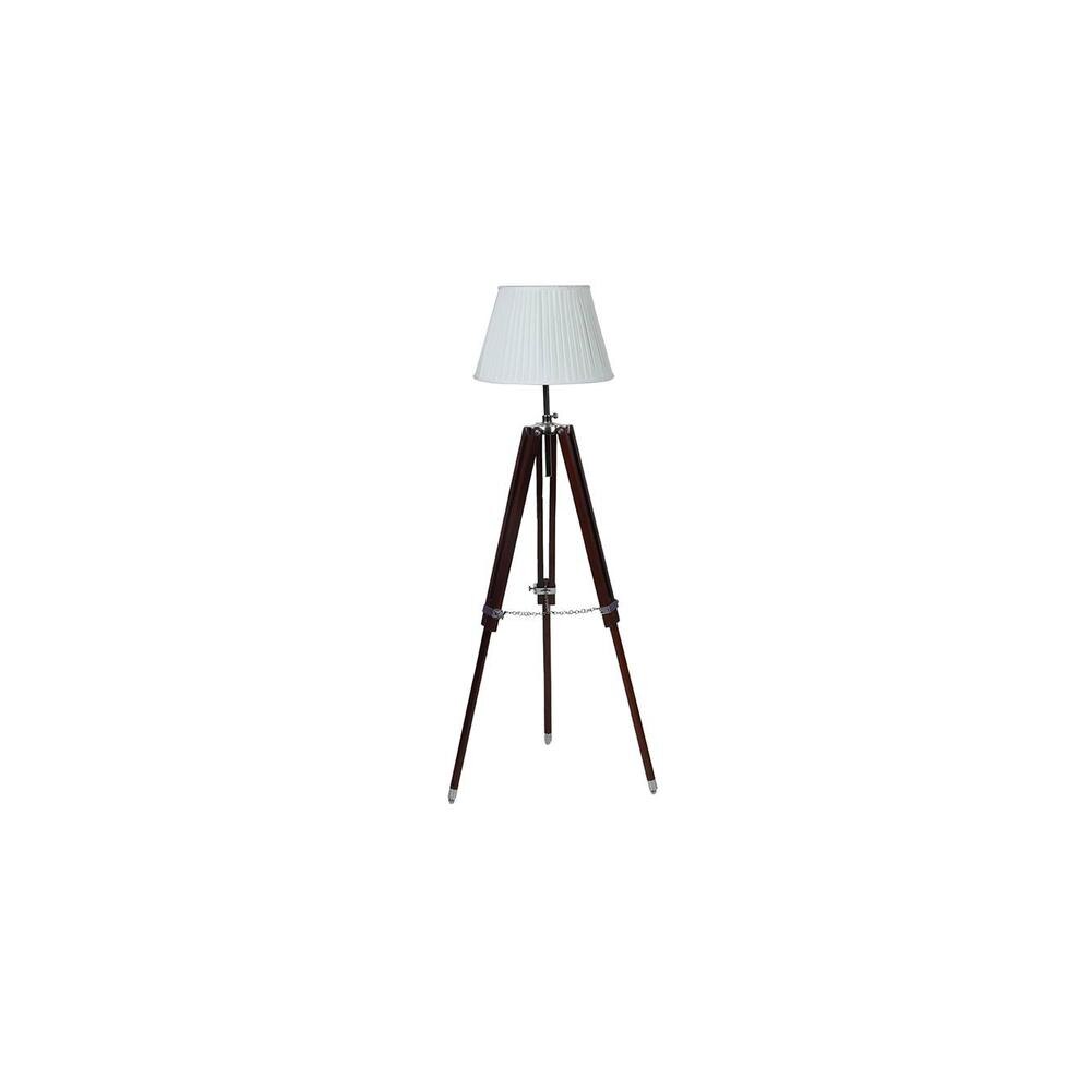 Shaylah Off White Cotton & Silk Mix Shade Floor Lamp