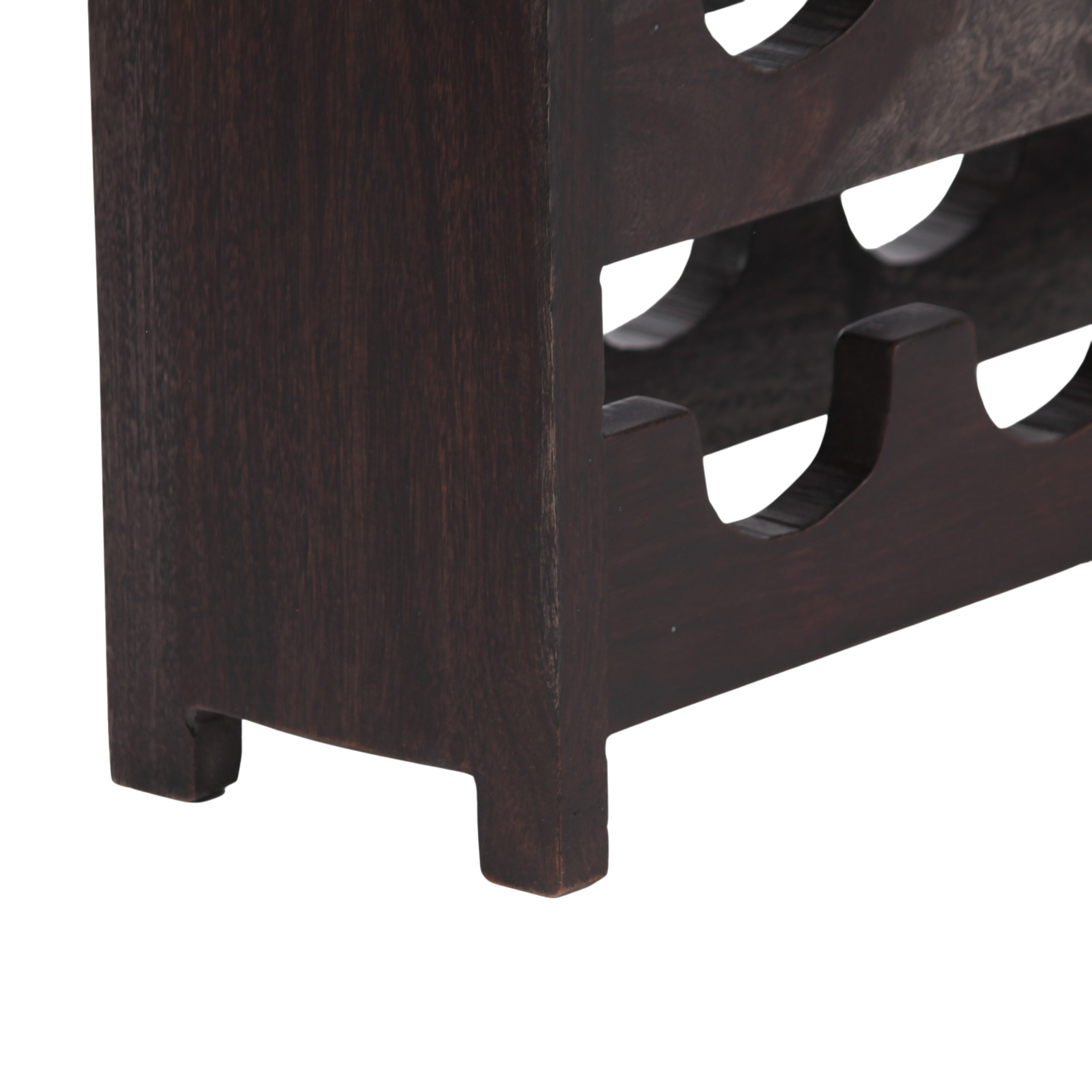 Kassel Sheesham Wood Wine Rack for 12 Bottles in Mahogany Finish