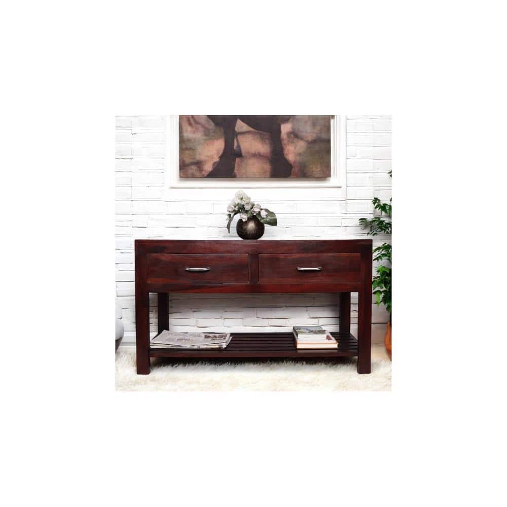 Elder Sheesham Wood Contemporary TV Entertainment in DARK WALNUT FINISH
