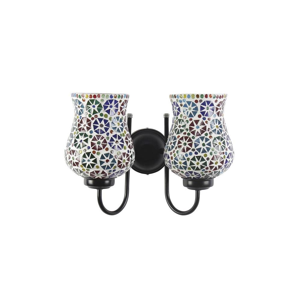 Pelham Multicolour Glass Wall Light