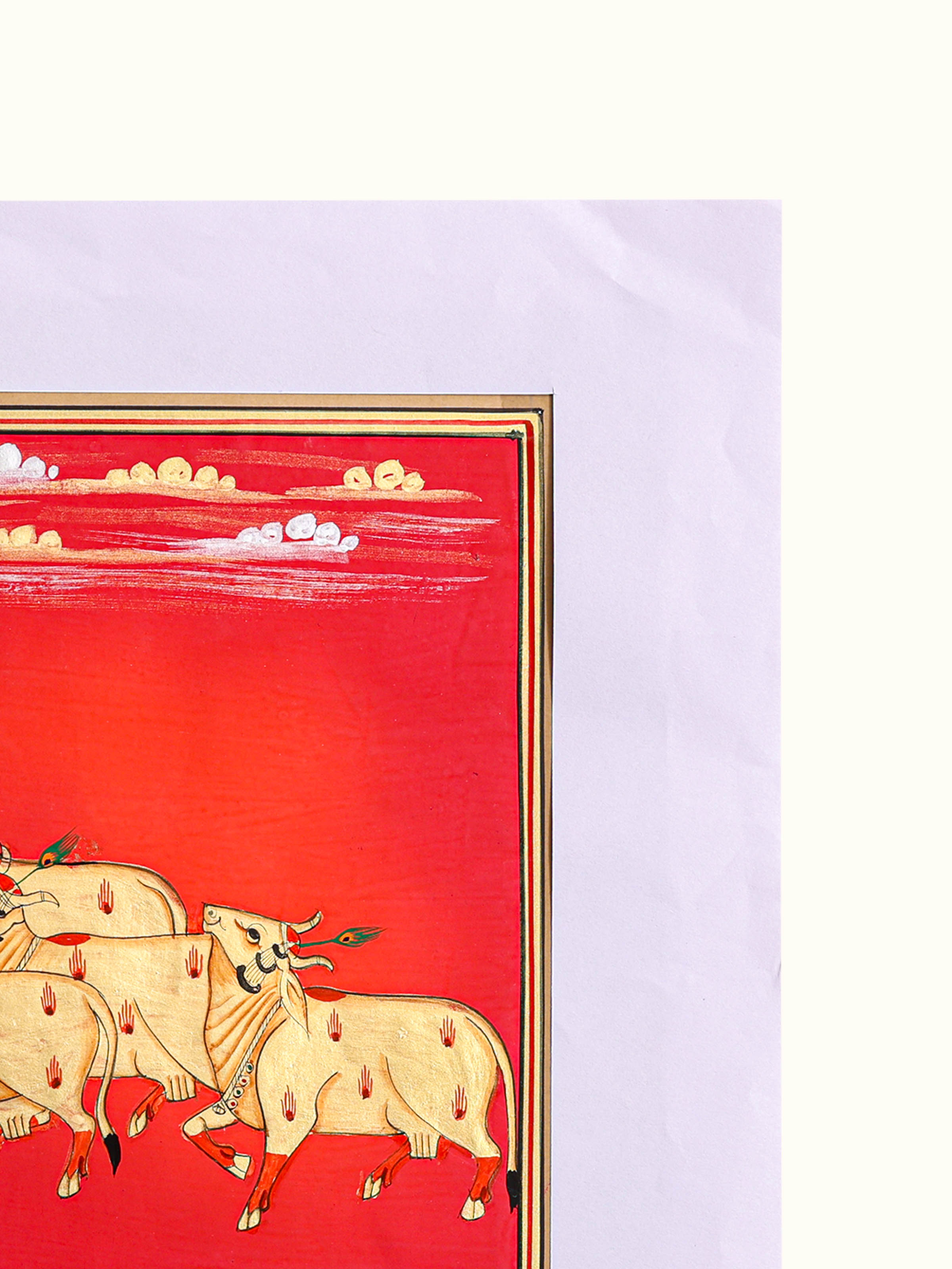 Group of Cows Gold Pichwai Painting