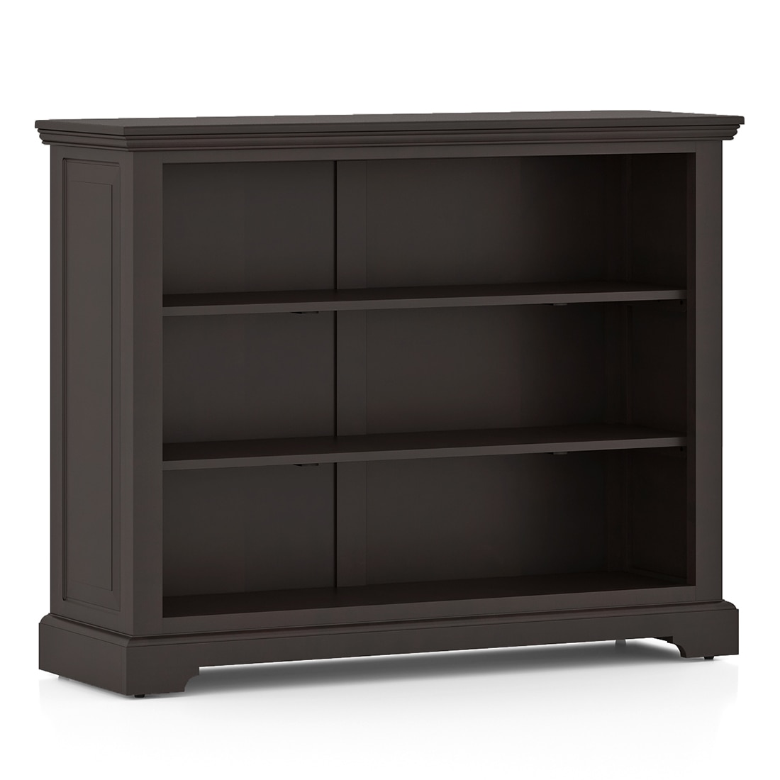 Alexandra Solid Wood Open Book Shelf in American Walnut Finish
