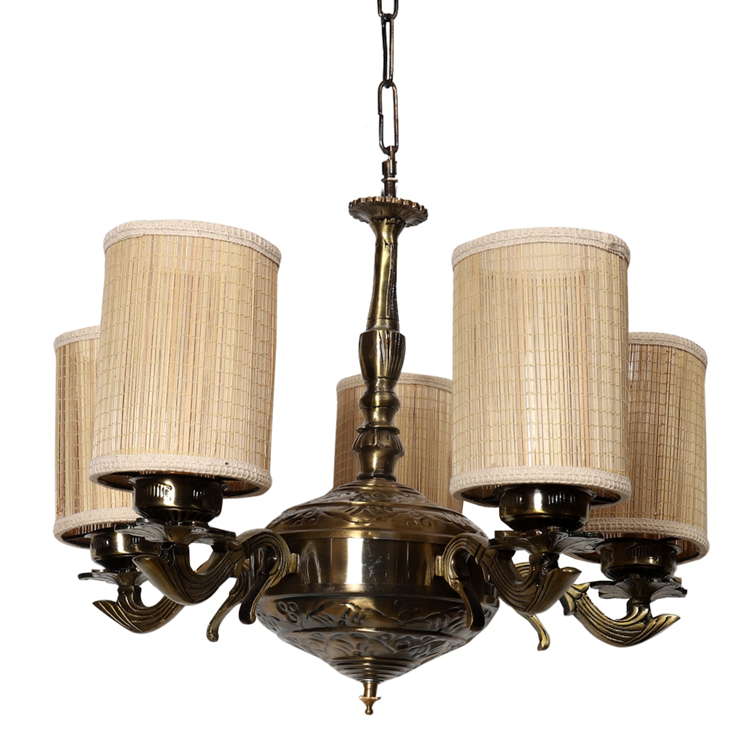 Devansh Dual Steel Metal  Wallmounted Lamp With Beige Jute  Shade
