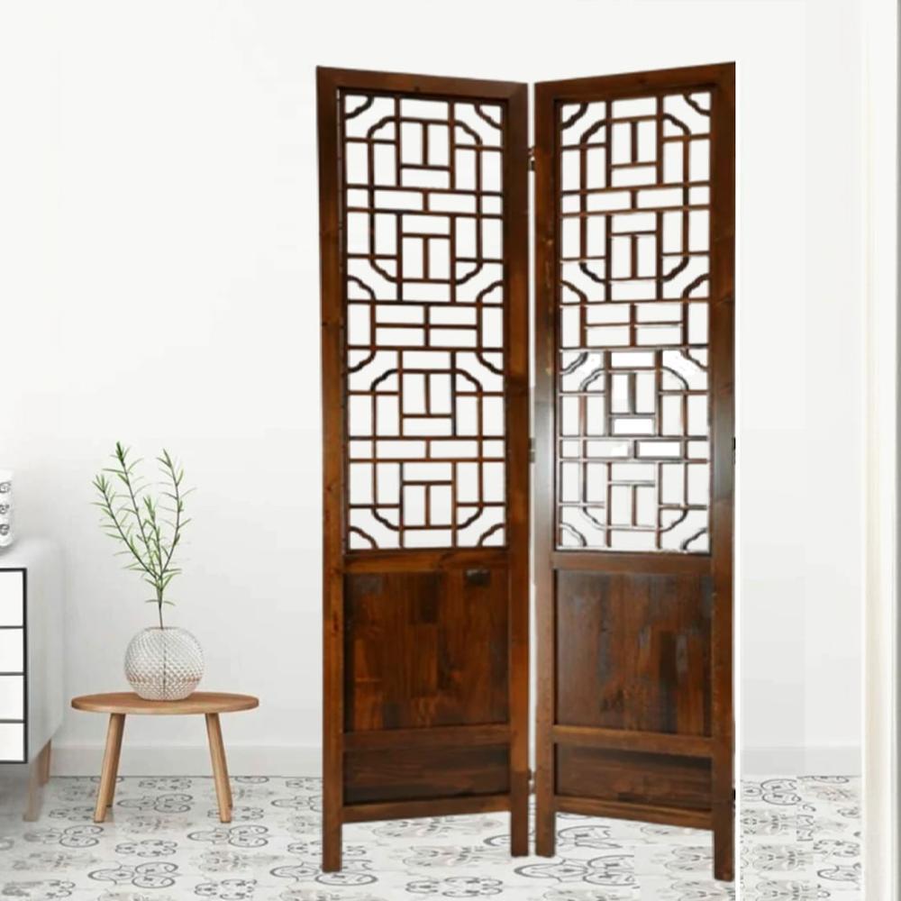 Lee Solid Wood 4 Panel Room Divider