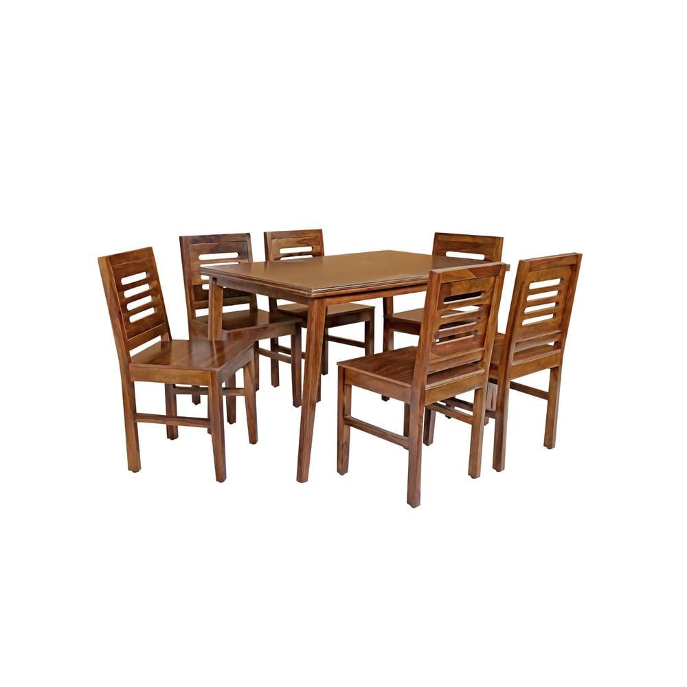 andar solid wood  6 seater Dining table in  Provincial Teak