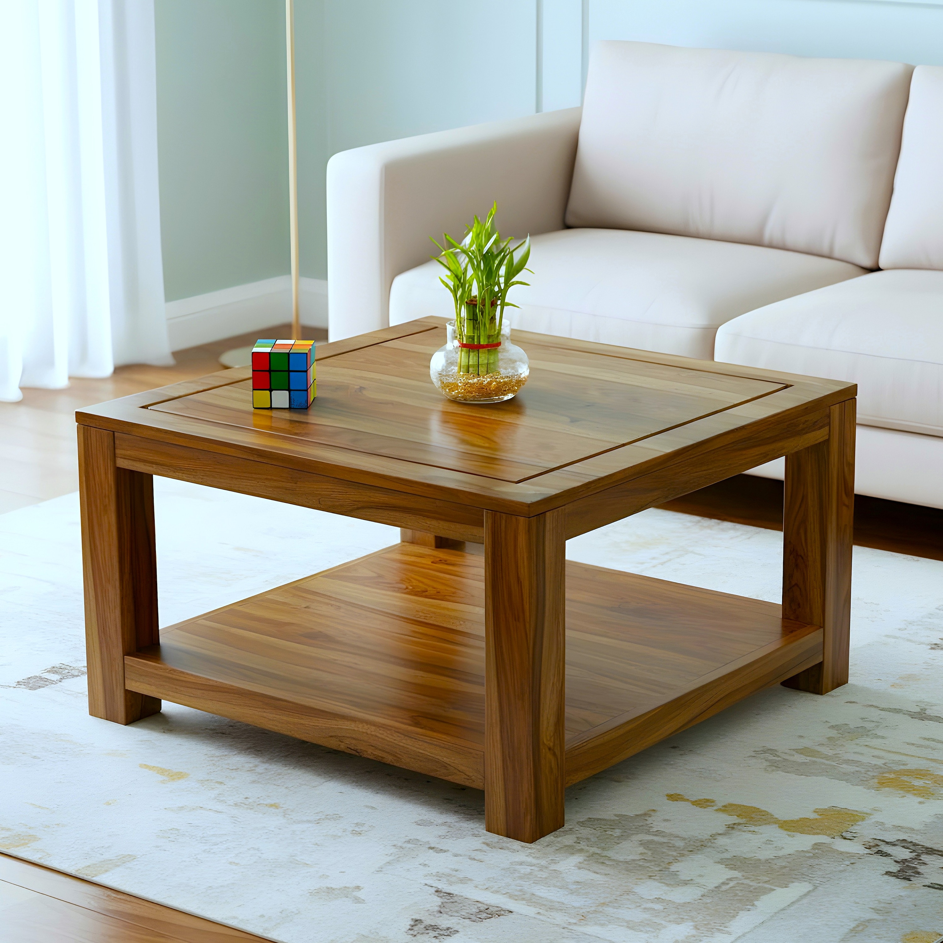 Kassel End Table - Teak Finish