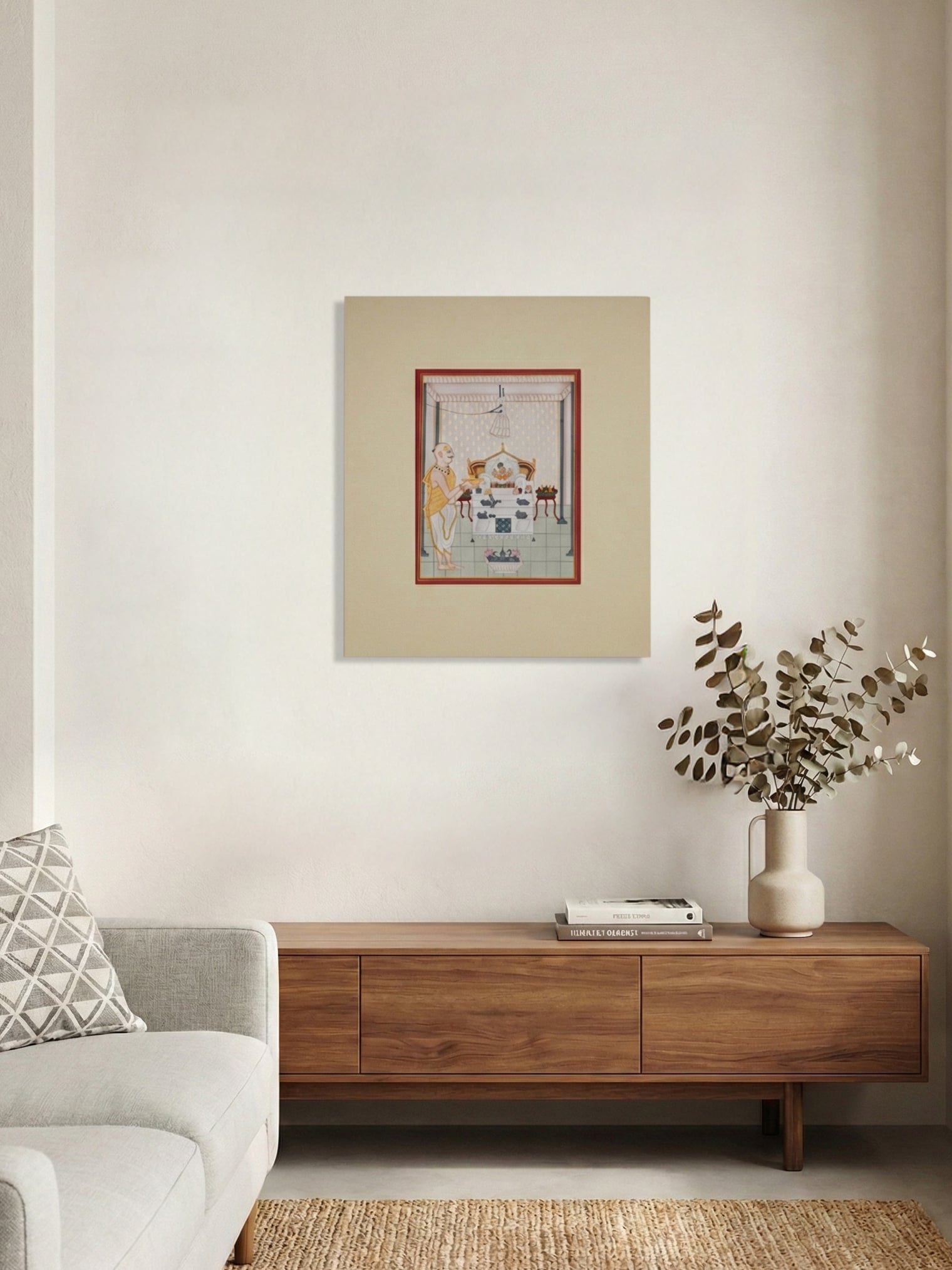 Lifestyle view of Regal Pichwai Gopashtami Painting