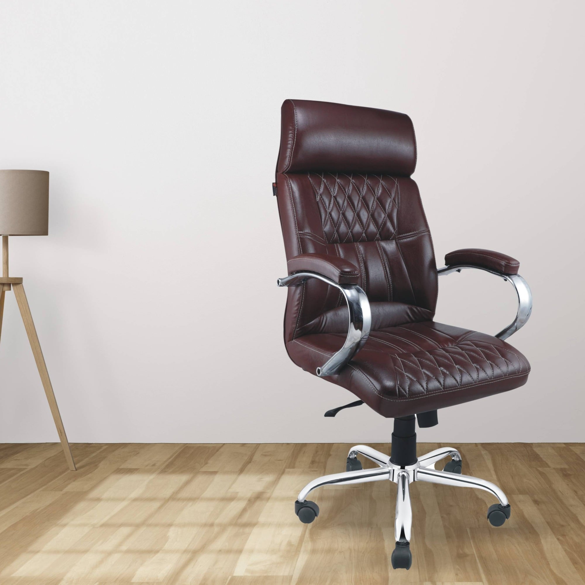 Domain High Back Executive Office In Brown Colour - Adiko Systems
