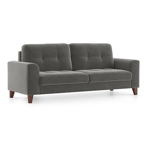 Verona Sofa Set (Colour : Ash Grey Velvet , Seater : 3+1+1)