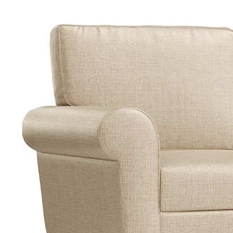 Oxford 1 Seater Fabric Sofa in Pearl Colour