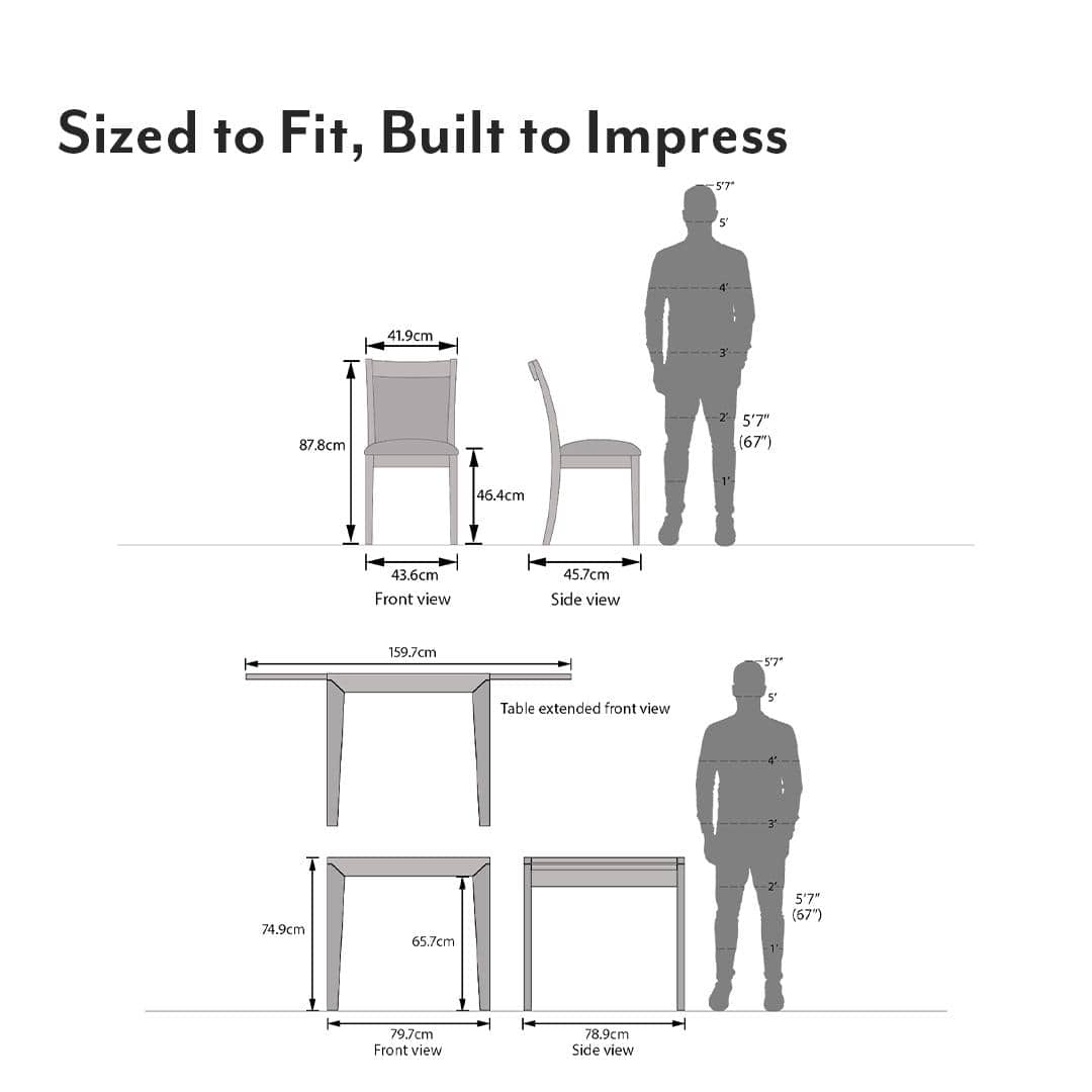 Murphy 4-To-6 Extendable - Dalla 6 Seater Dining Table Set (Colour- Beige, Finish- Dark Walnut)