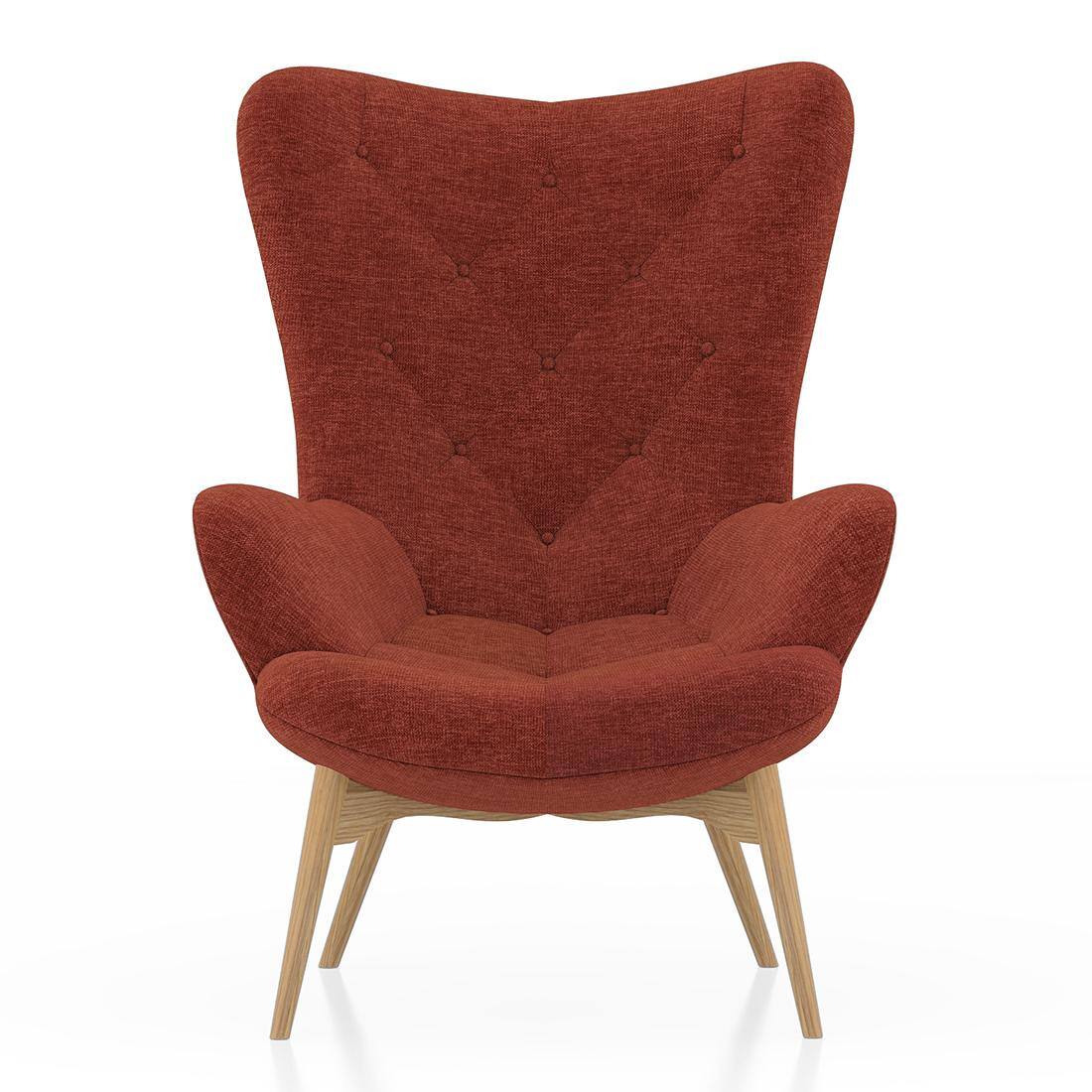 Contour Chair With Ottoman In Dark Corel