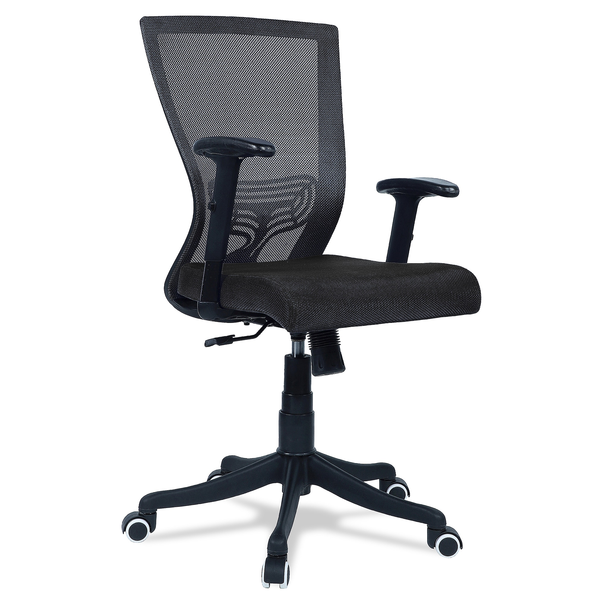 Ebeaony Mid Back Ergonomic Chair in Black Colour