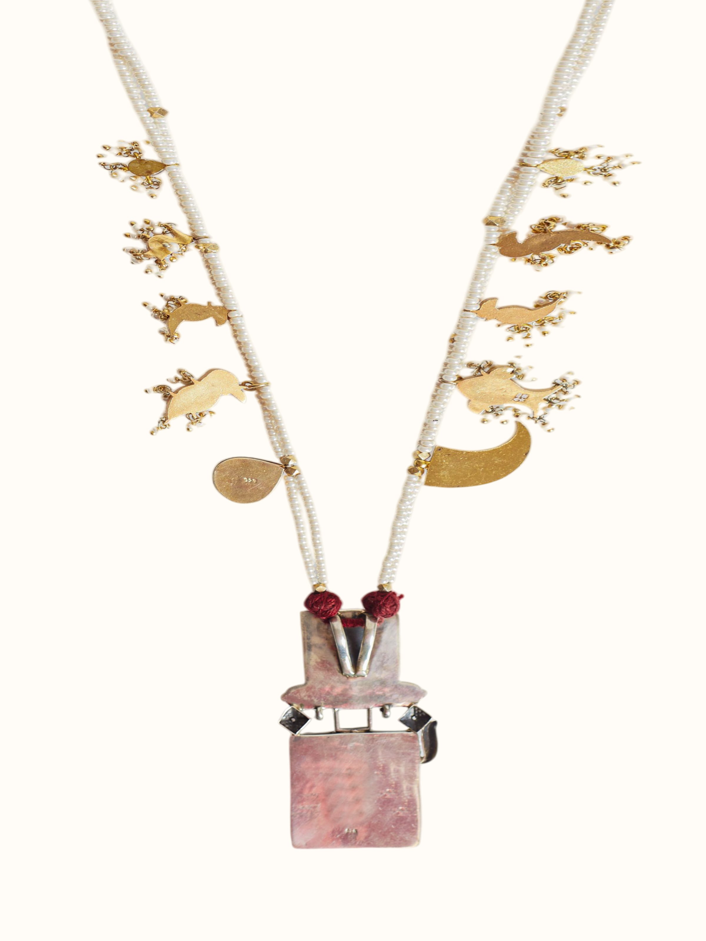 Silver Smithing Silver Long Necklace