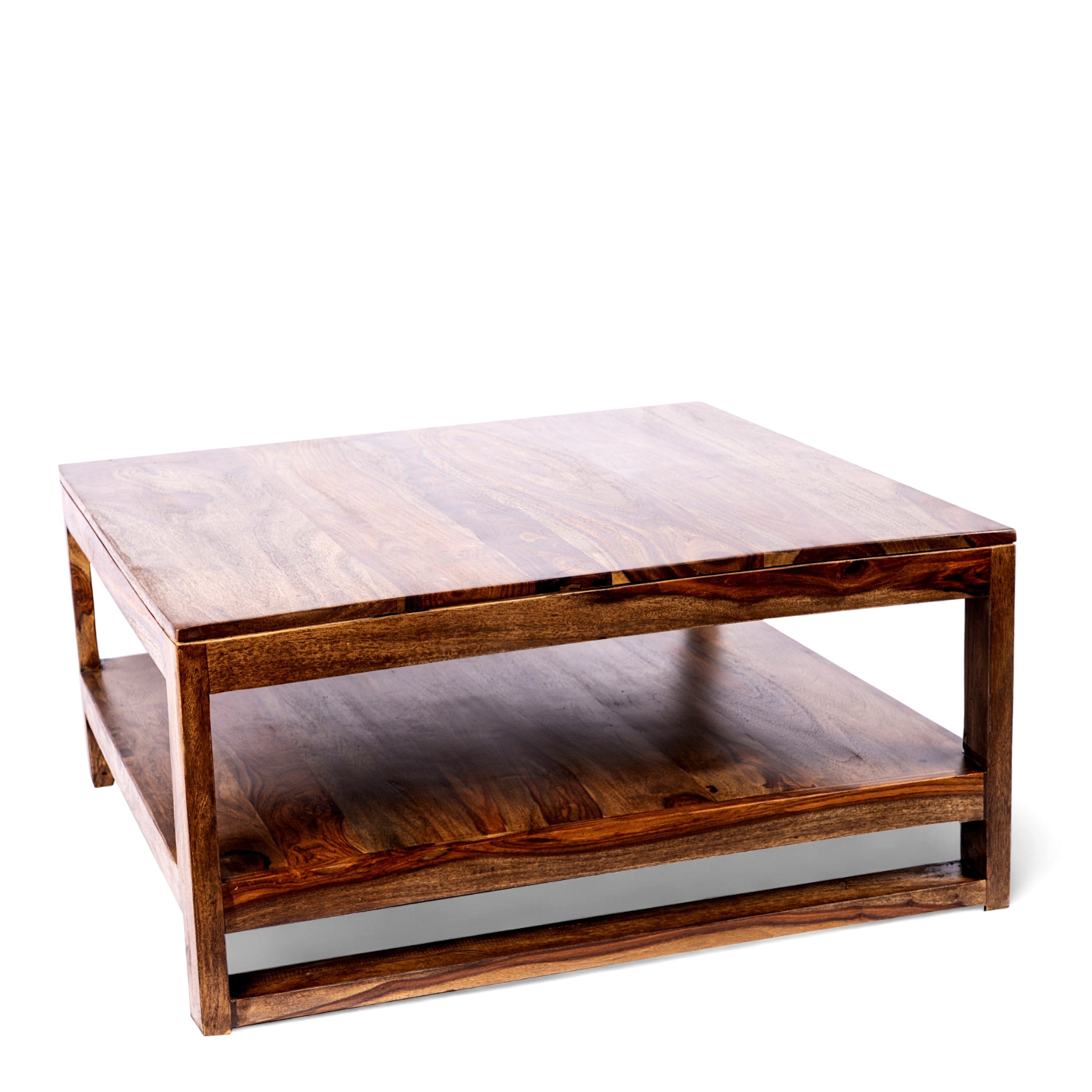 Turin Sheesham Wood Coffee Table In Teak Finish