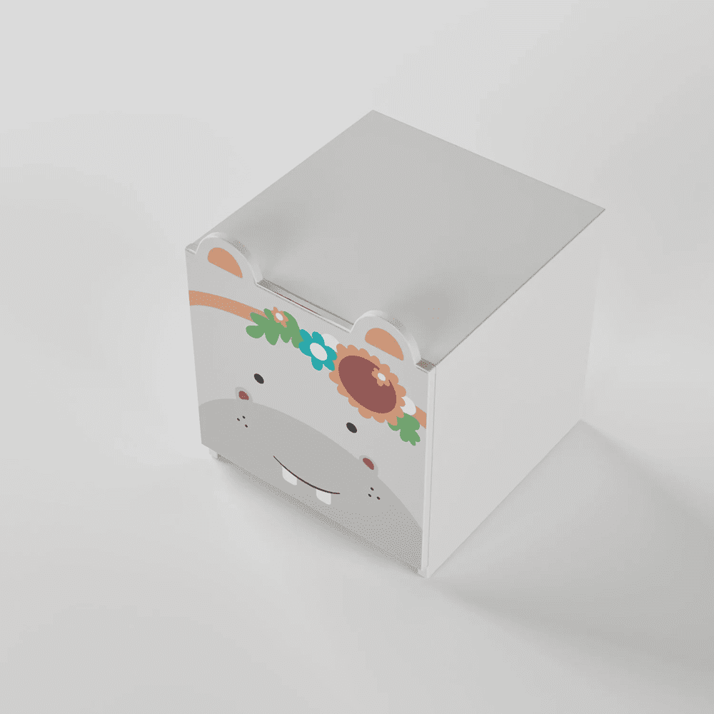 Wild Things Bedside Table in White Colour