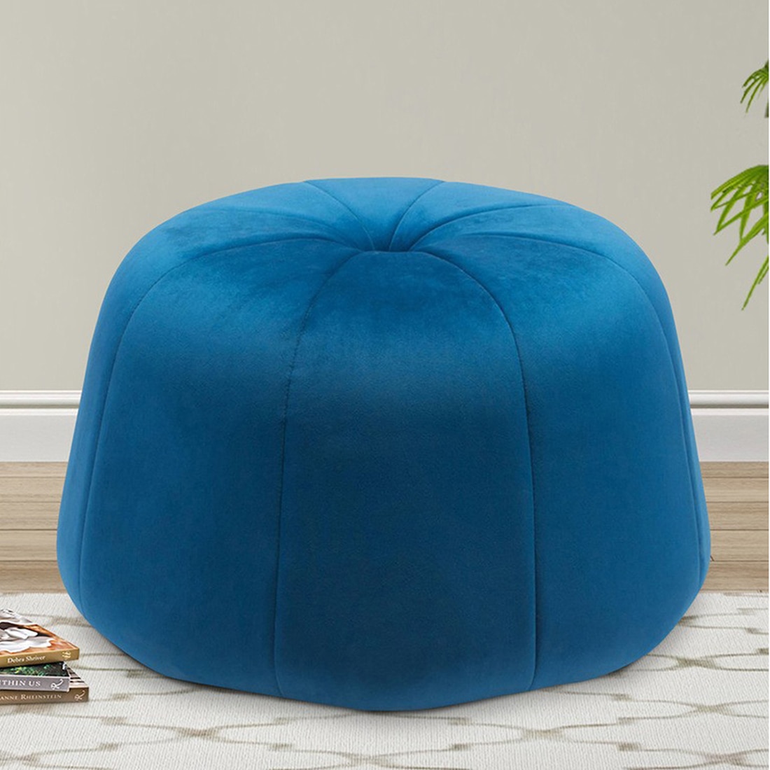 Boho Ottoman in Ocean Blue Colour