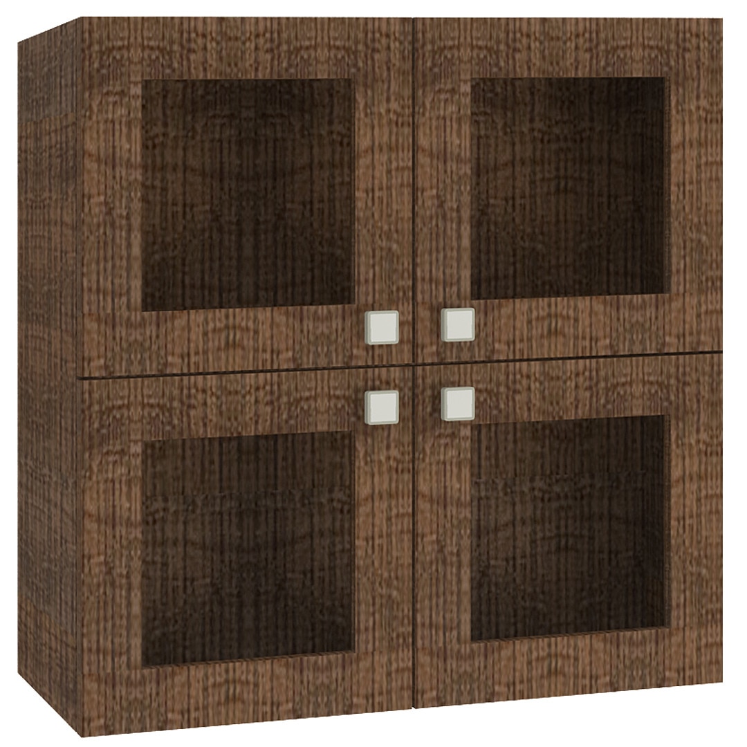 Romano Wall Mounted Glass Display Cabinet in Tawny Cambric Colour